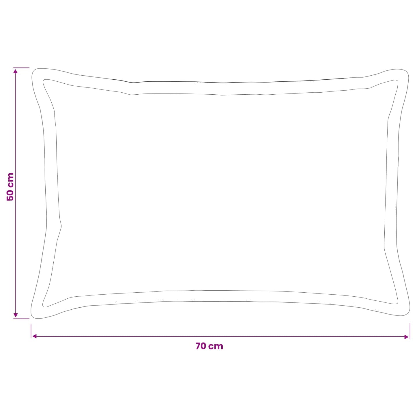 Federa 2 pz HOUTEN Beige 50 x 70 cm Poliestere