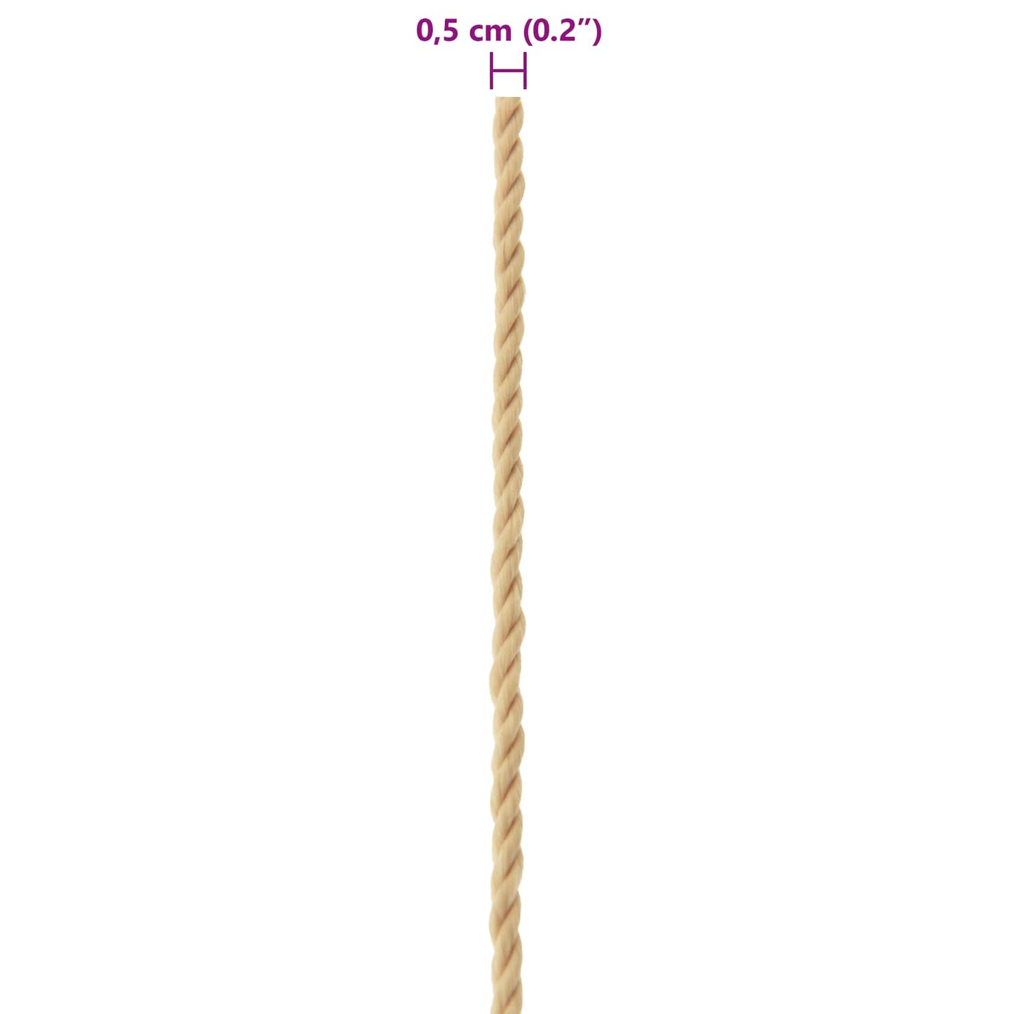 Corda da Barca 25 m 0.5 Naturale PP | homemem39