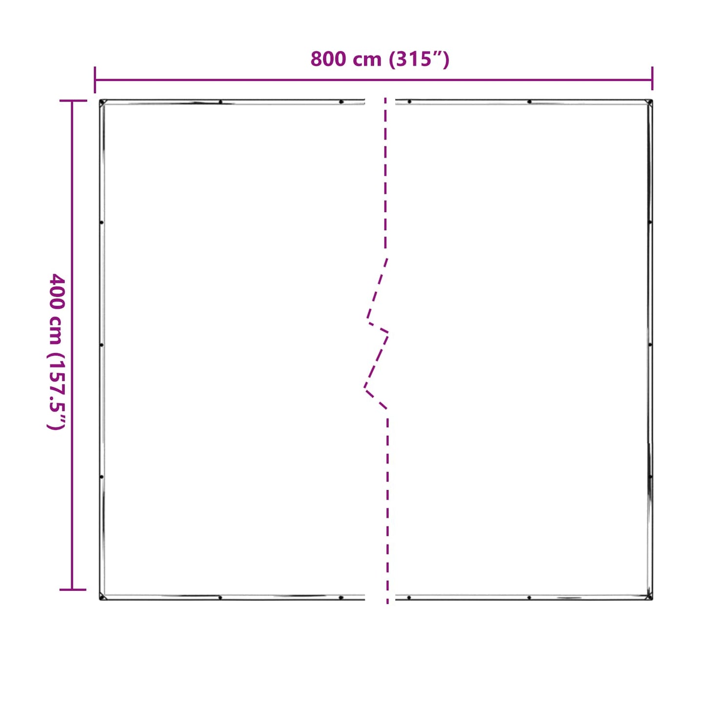 Copertura per Piante Trasparente 4 x 8 m PE