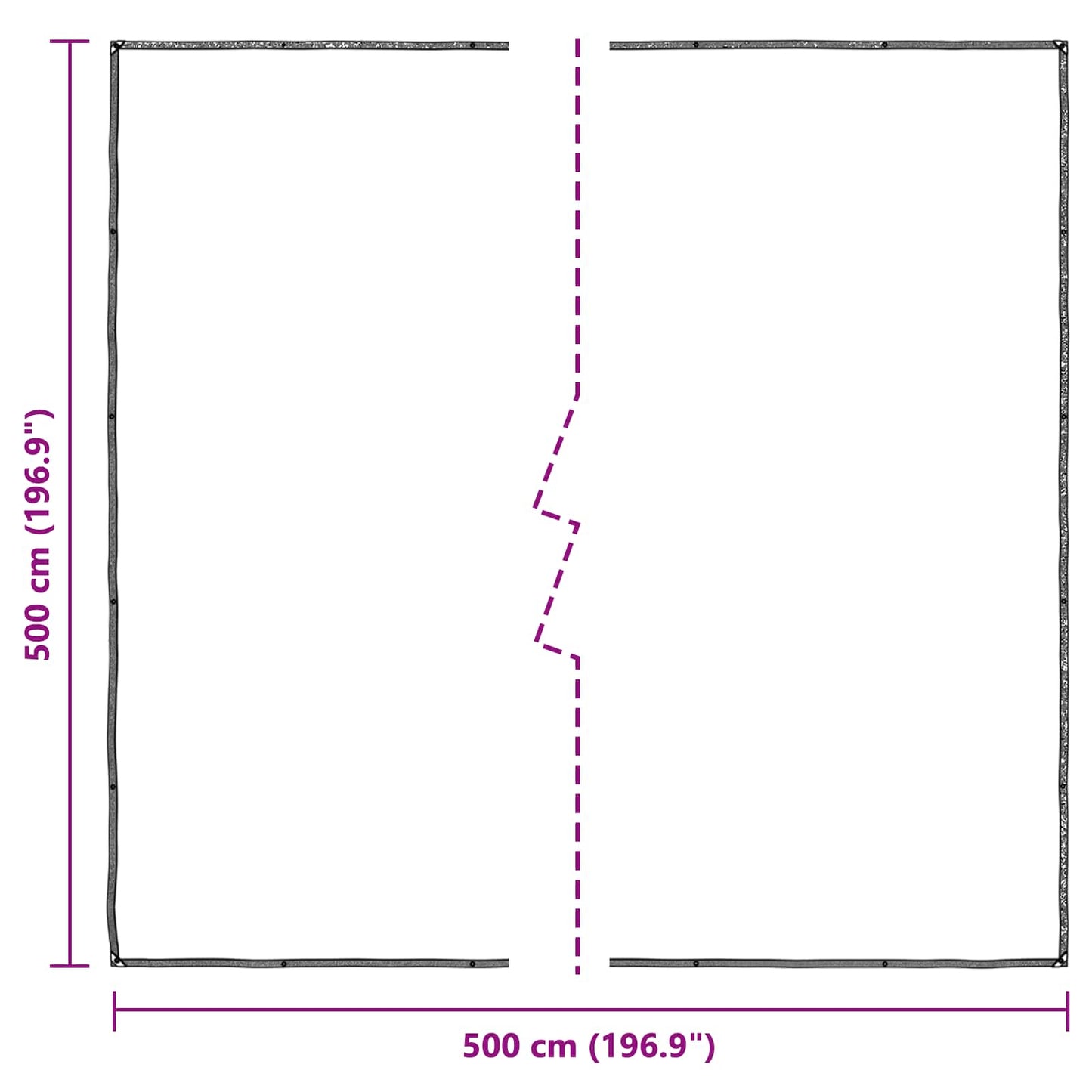 Copertura per Piante Trasparente 5 x 5 m PE | homemem39
