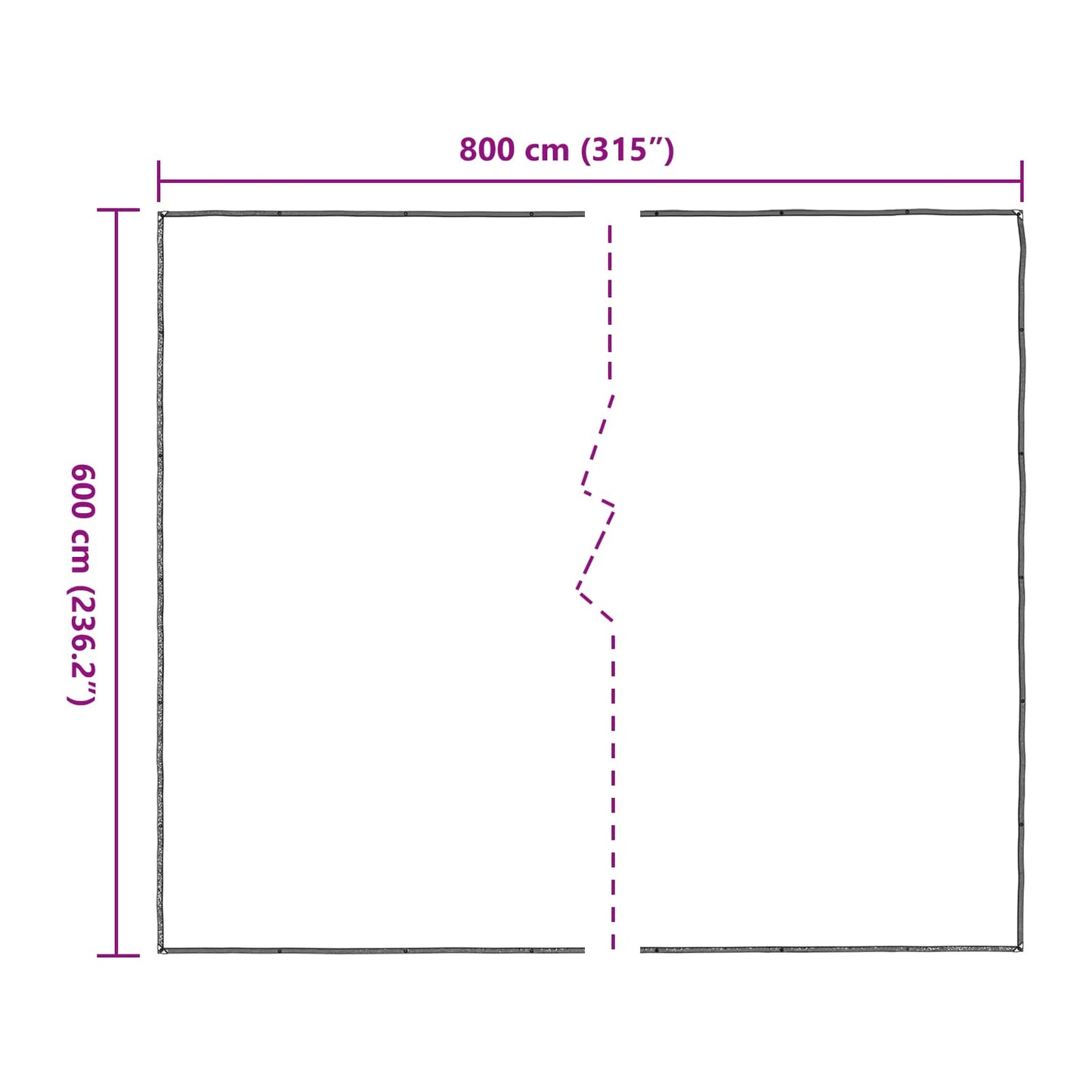 Copertura per Piante Trasparente 6 x 8 m PE