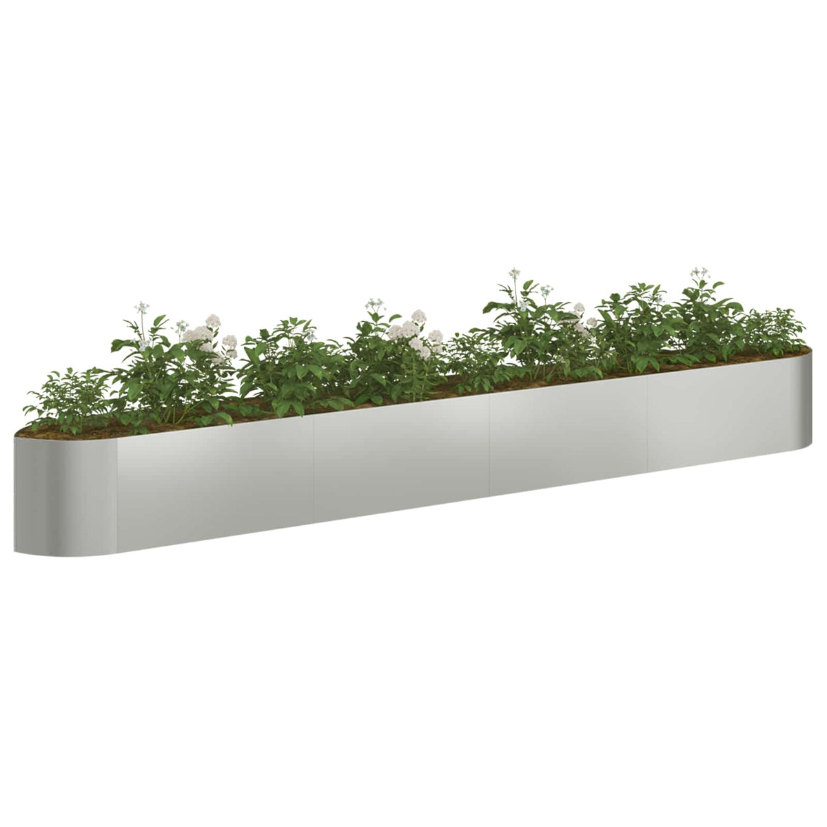 Letto rialzato da giardino Acciaio zincato 380 x 40 x 40 cm | homemem39