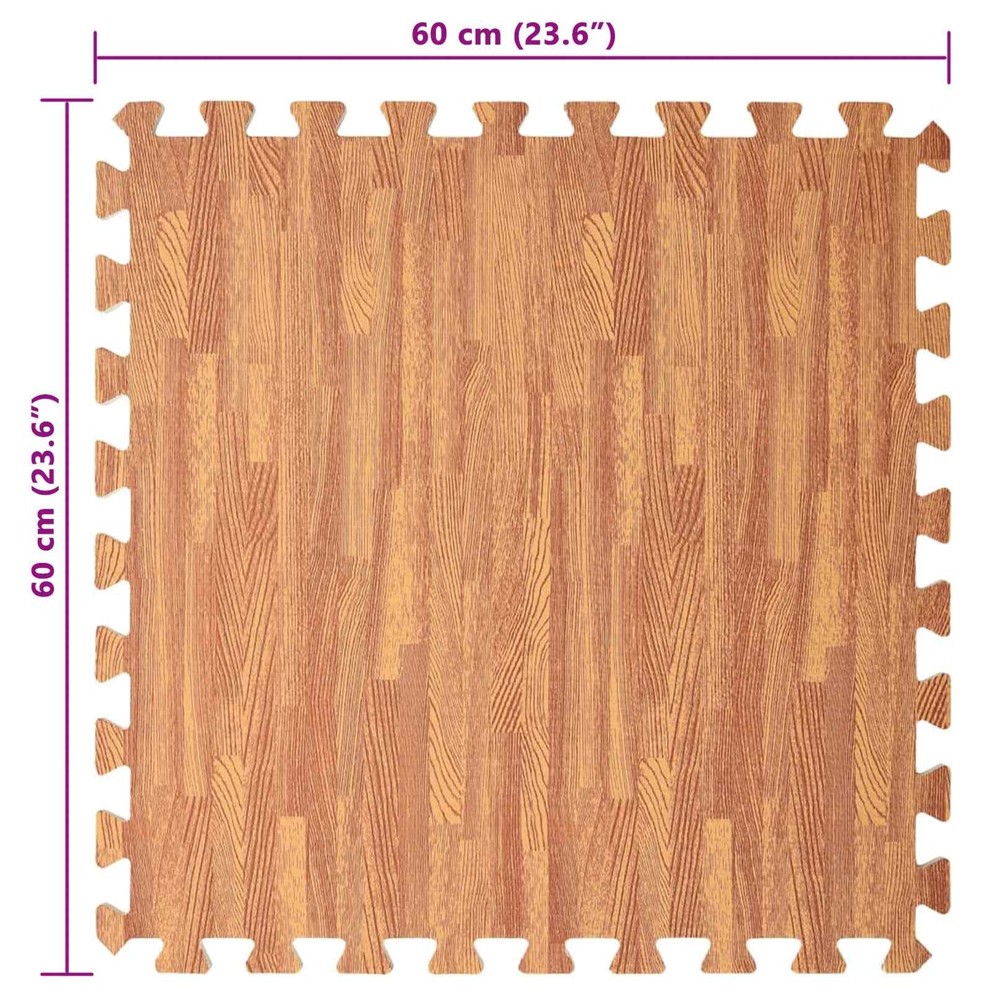 Tappetino per piscina 6 pz legno 4,32 ㎡ Schiuma EVA