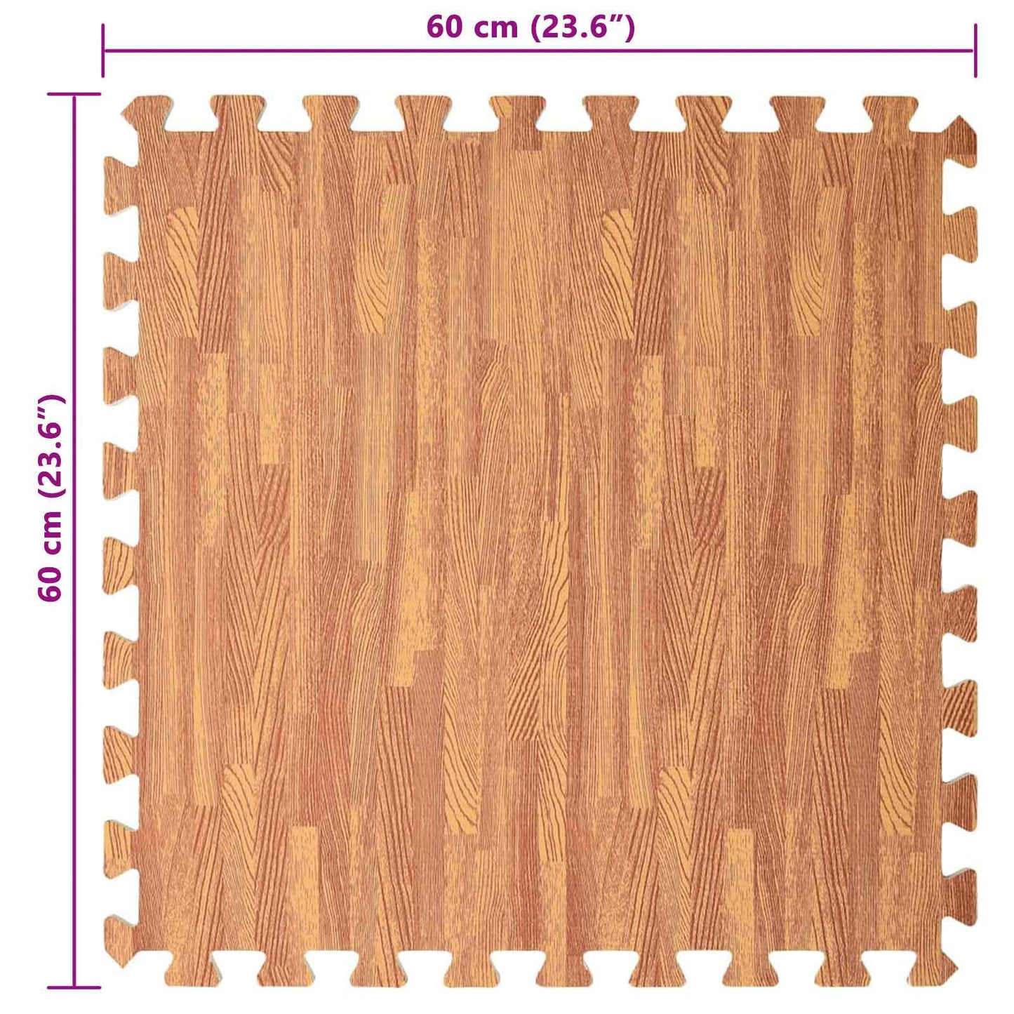 Tappetino per piscina 12 pz legno 4,32 ㎡ Schiuma EVA