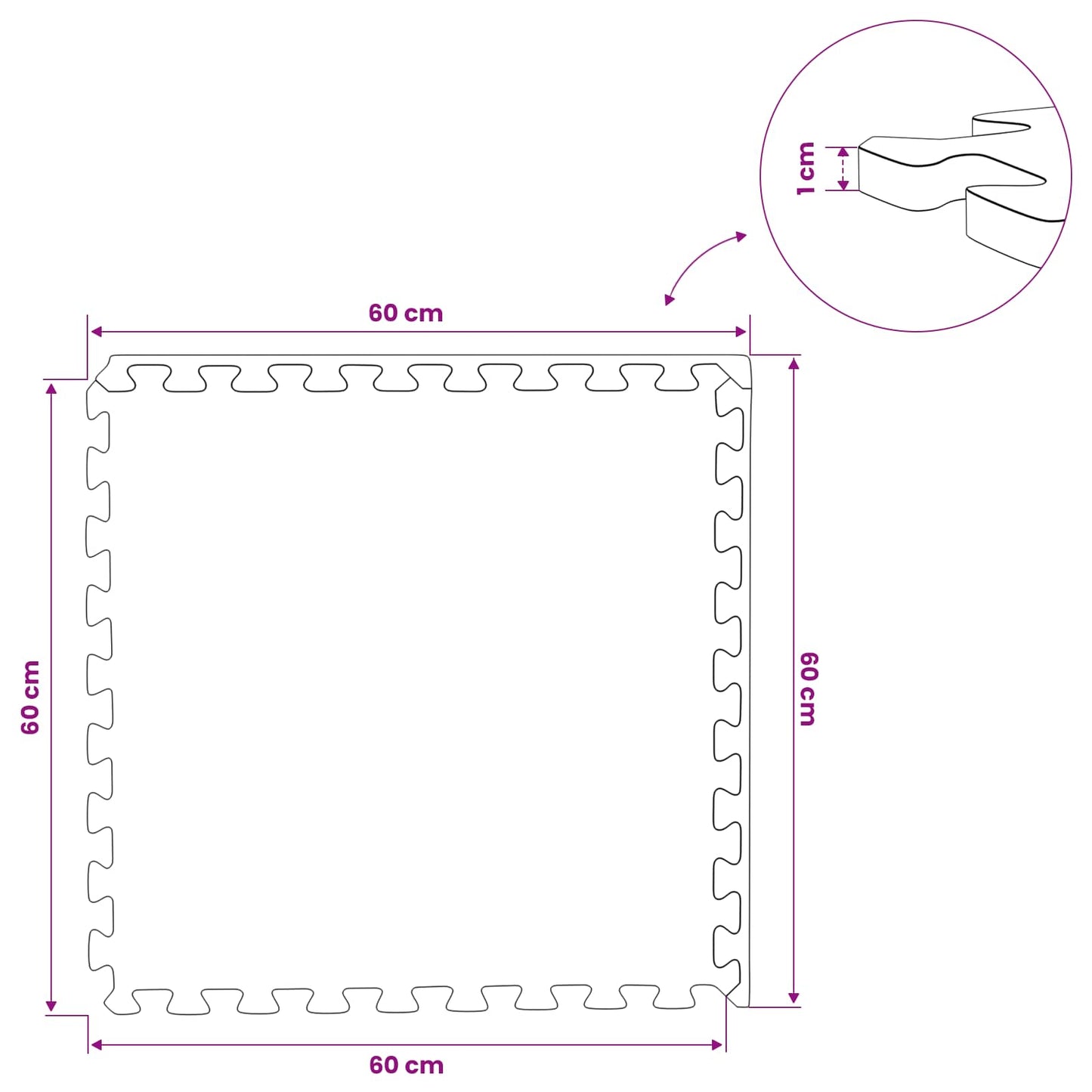 Tappetino per piscina 40 pcs legno 14,4 m² Schiuma EVA | homemem39