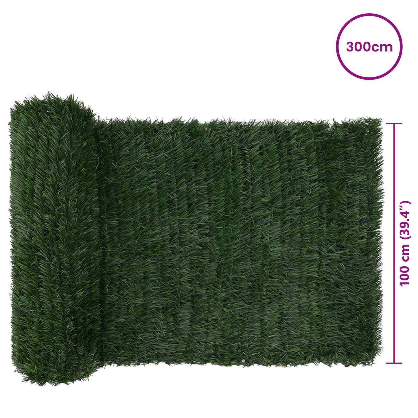 Recinzione Artificiale Verde Scuro 1 x 3 m PVC e Acciaio | homemem39