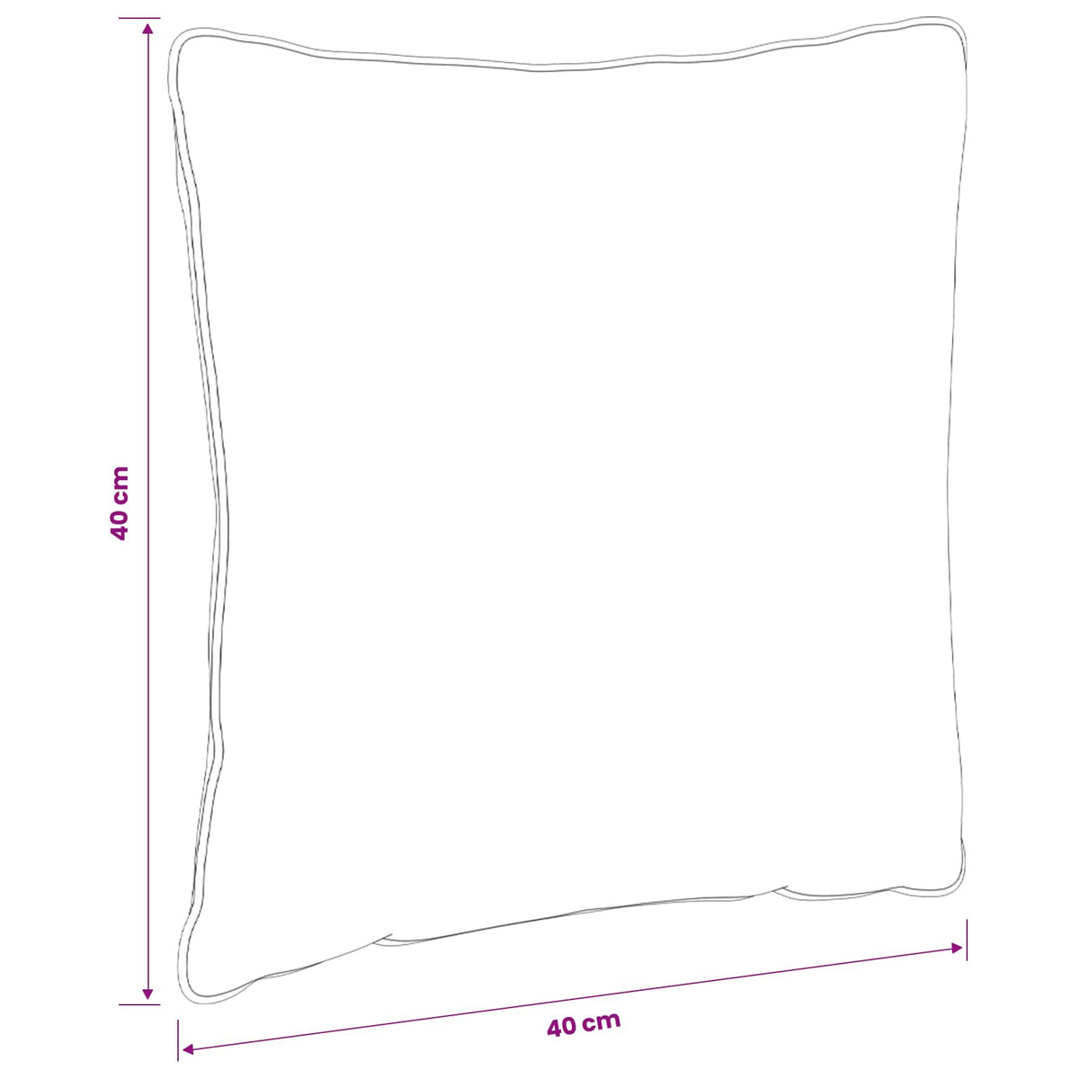 Cuscino per schienale PUTTEN 4 pz 100% Poliestere Blu
