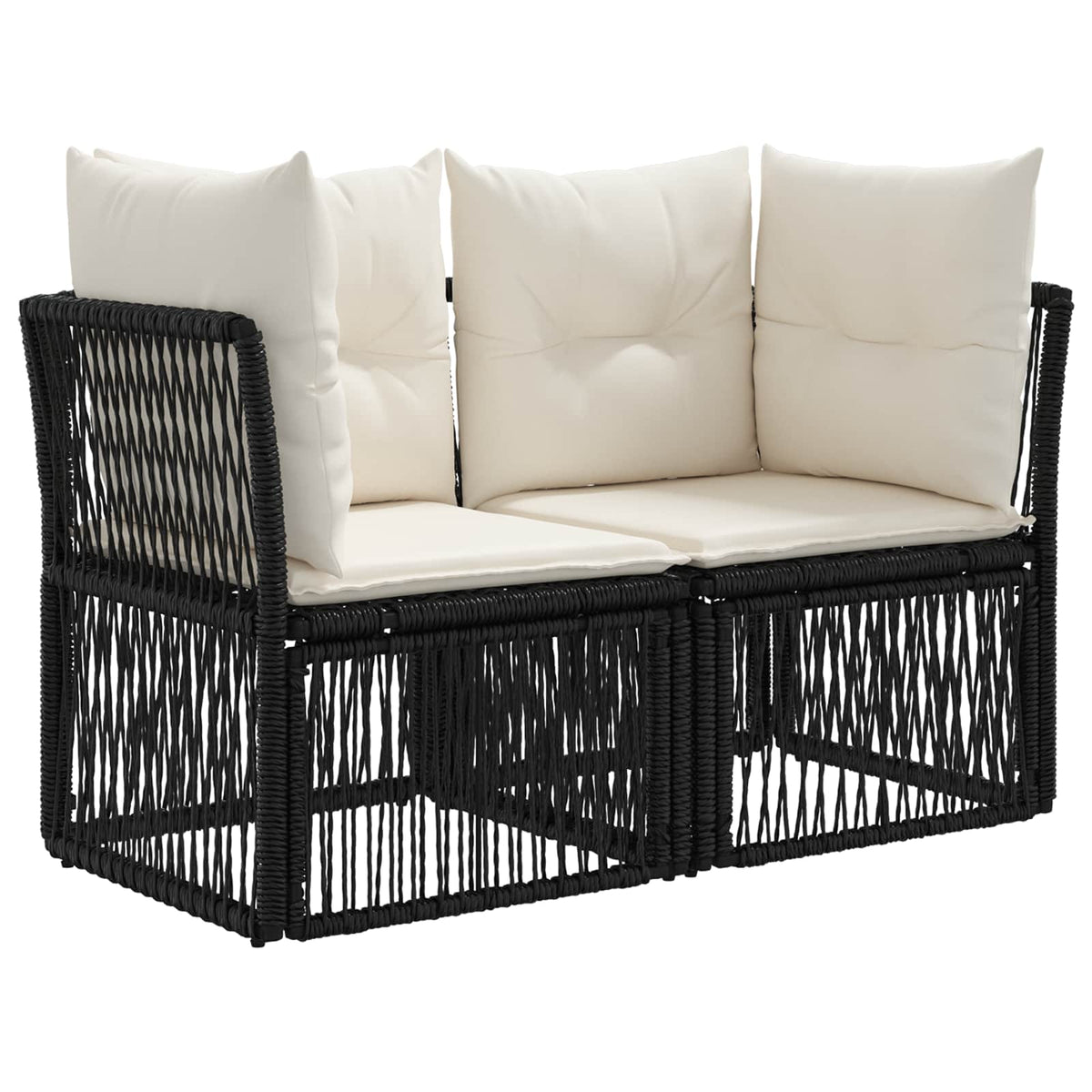 Set Divano da Giardino 8 pcs Nero polyrattan | homemem39