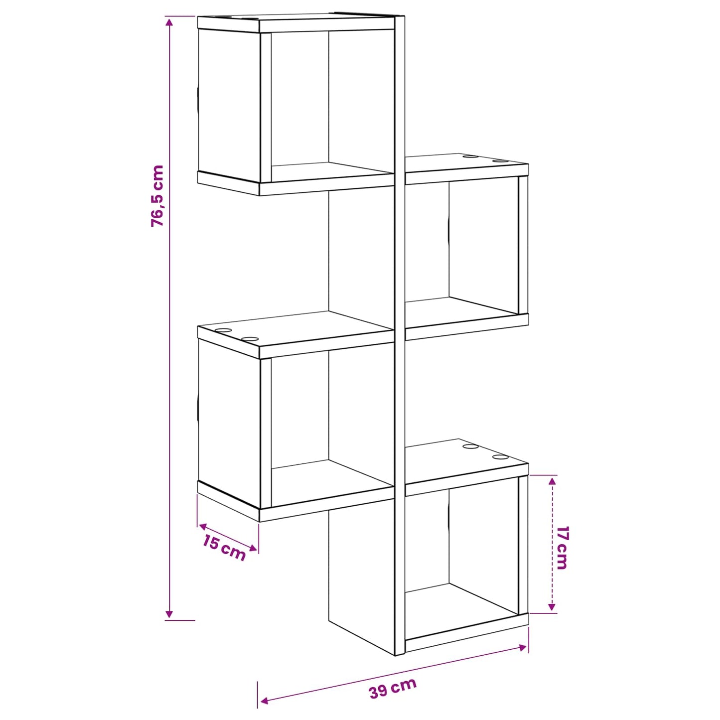 Mensola sospesa A parete Rovere Artigianale 87 x 20 x 55 cm | homemem39