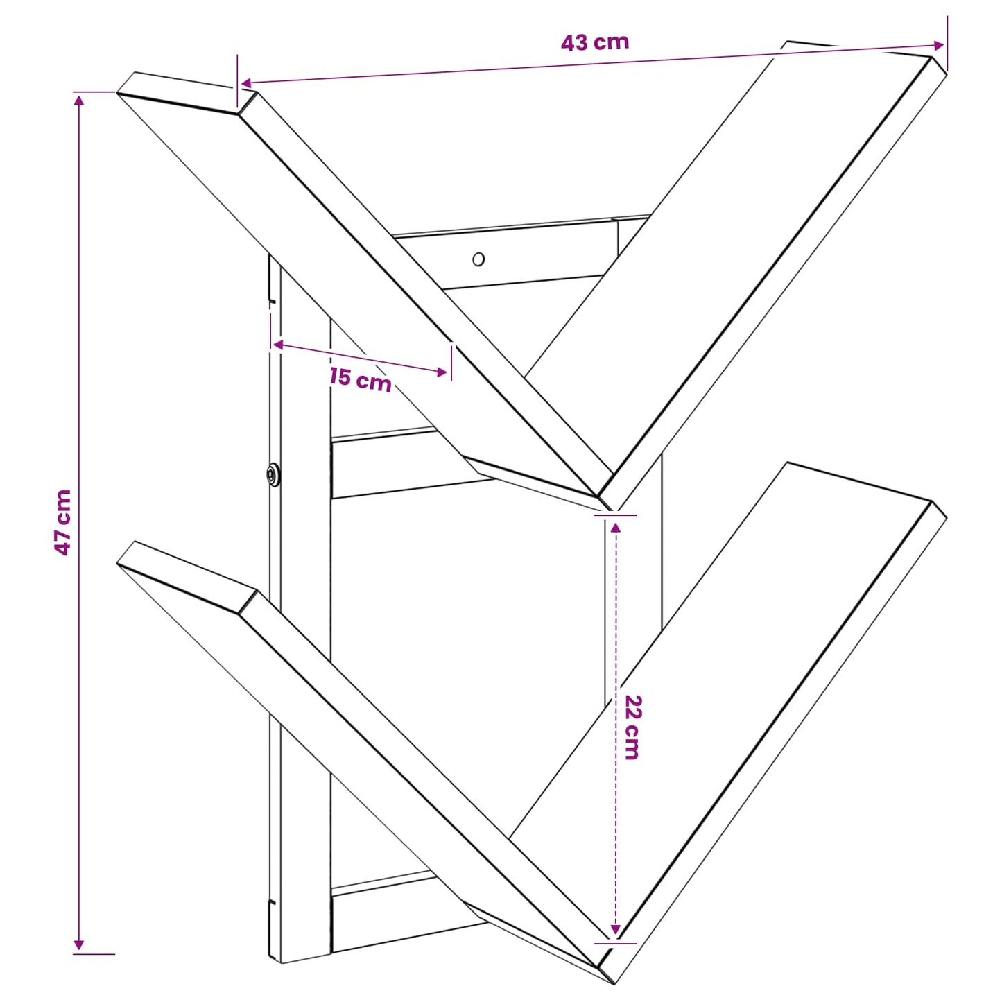 Mensola a muro flottante 2 pcs Rovere Artigianale | homemem39