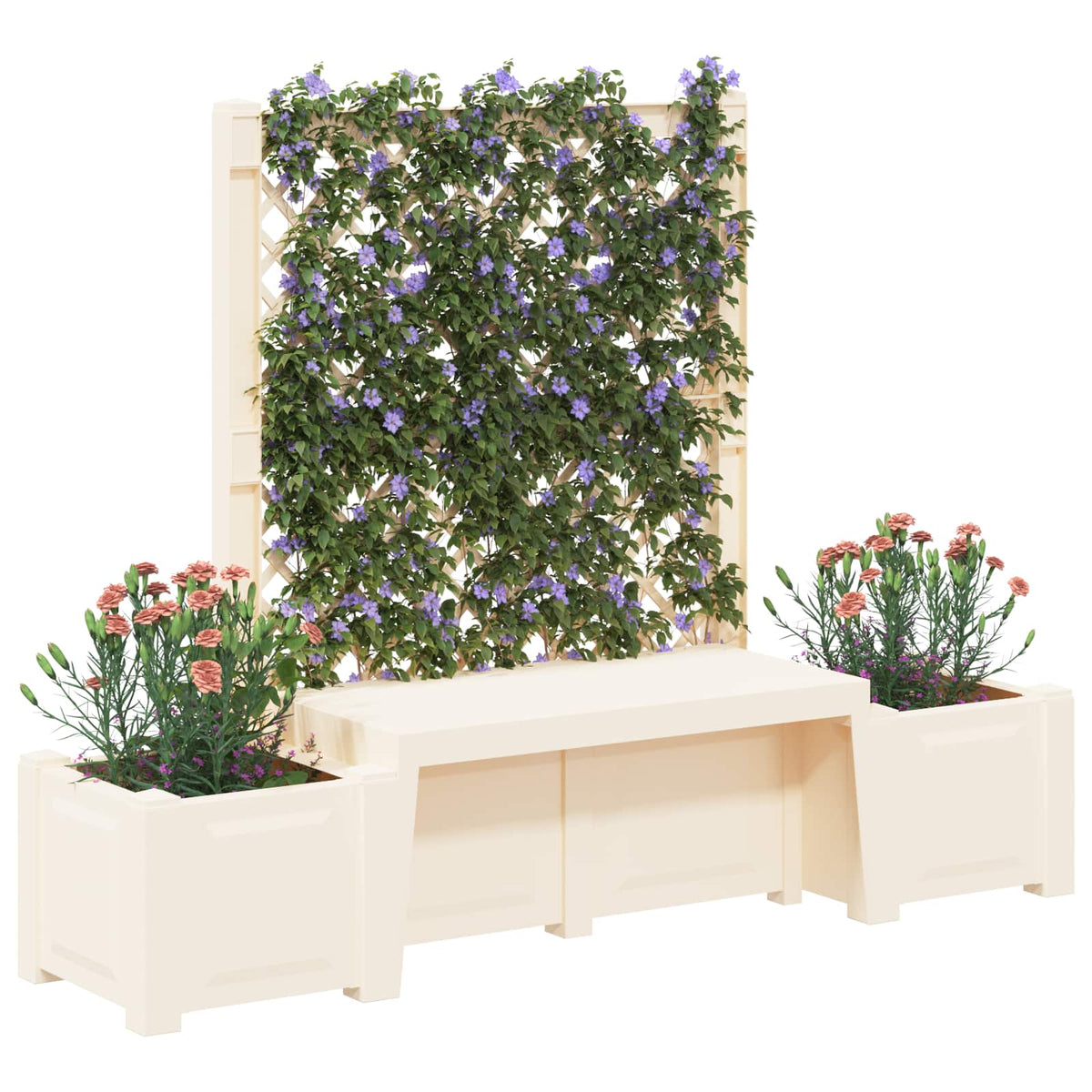 Panchina da Giardino Kopenhagen PP Bianco - homemem39