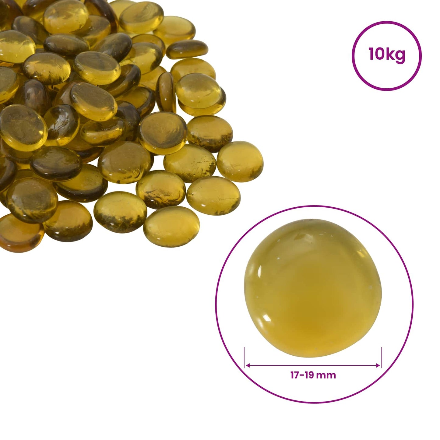 Nugget di vetro 17-19 mm Giallo Vetro | homemem39