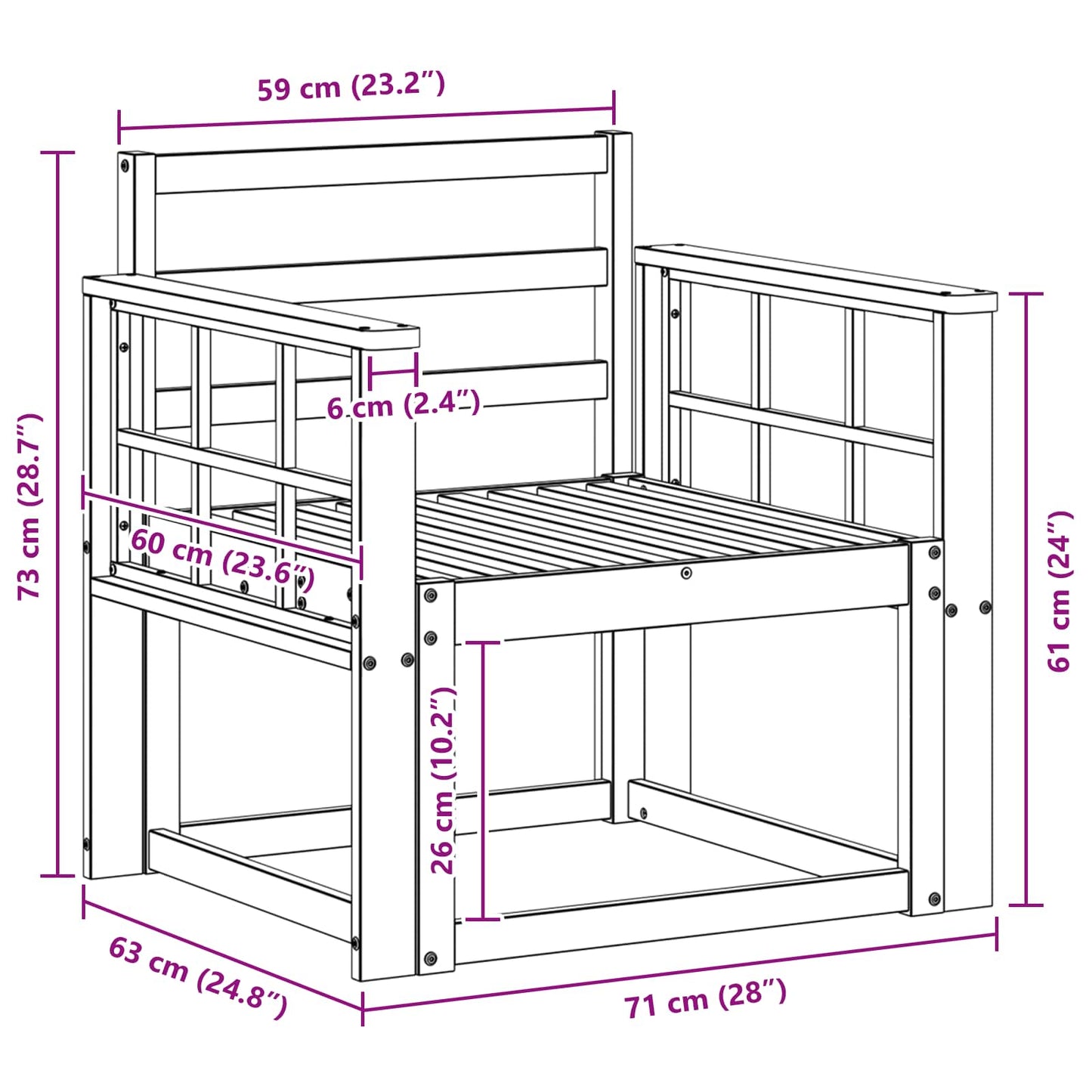 Set di divani da esterno Legno di Acacia Massello Bianco | homemem39