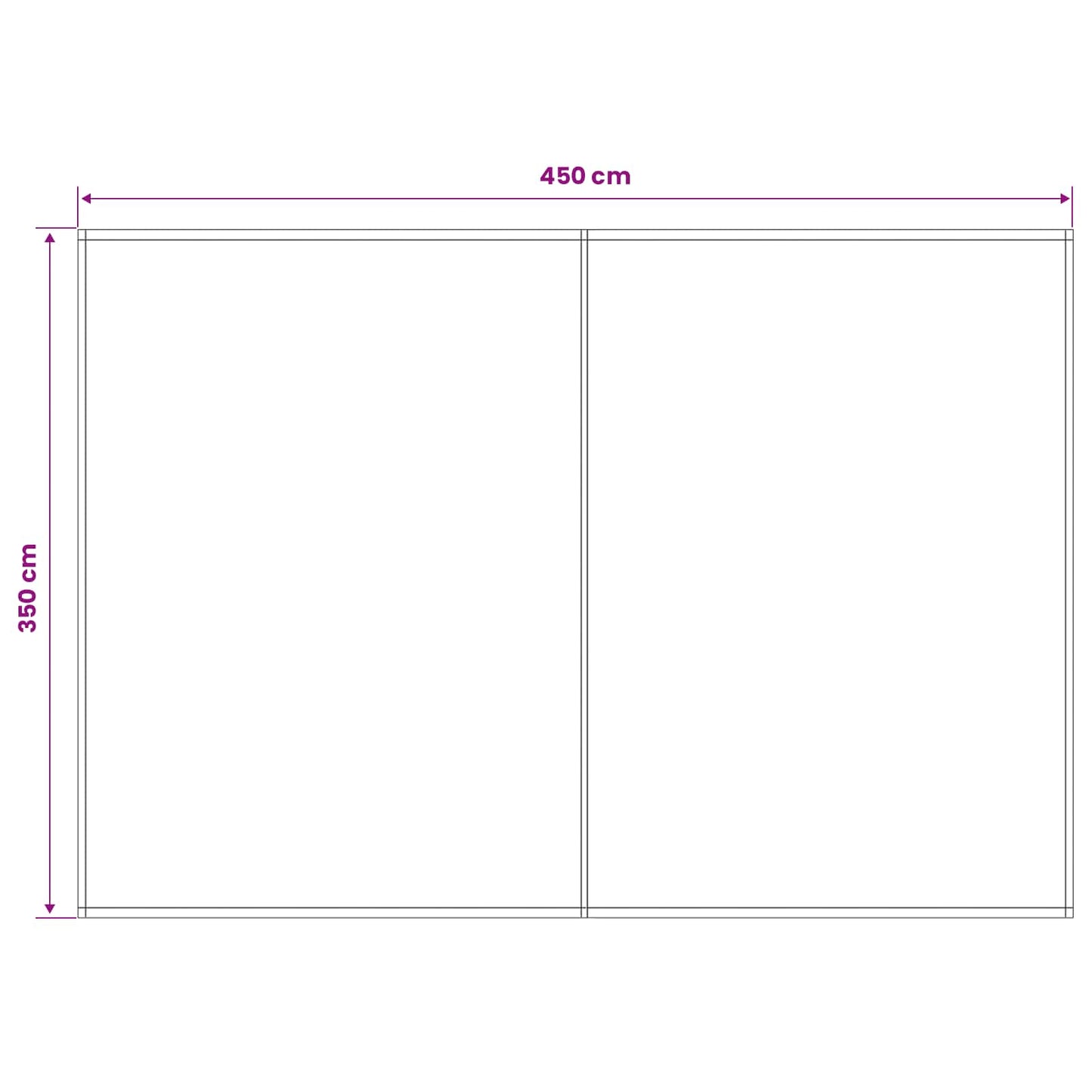 Telo di ricambio per tenda da sole Antracite 450 × 350 cm | homemem39