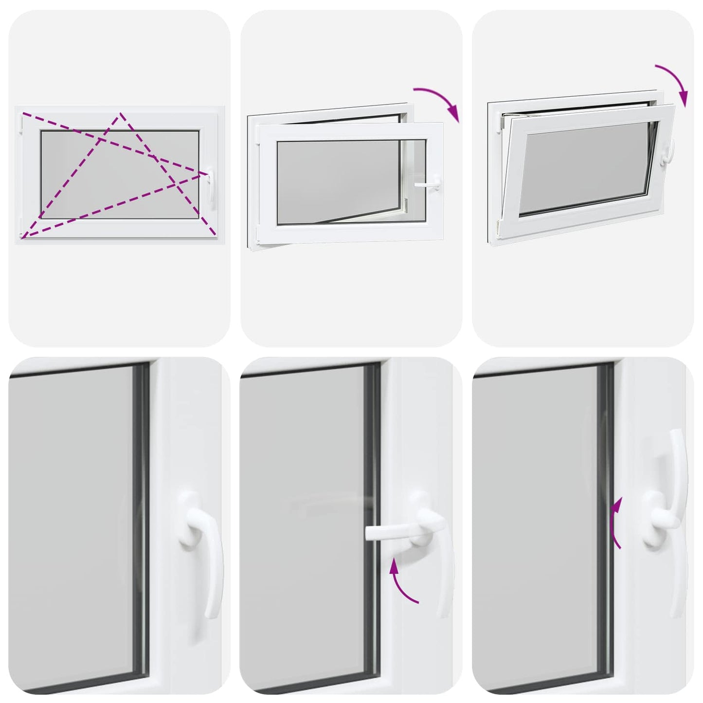 Finestra per Soffitta RISOR 90 x 50 cm PVC e Vetro Antracite | homemem39