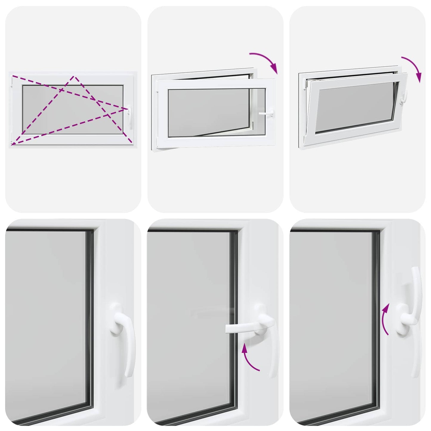 Finestra per Soffitta RISOR 100 x 70 cm PVC e Vetro Antracite | homemem39