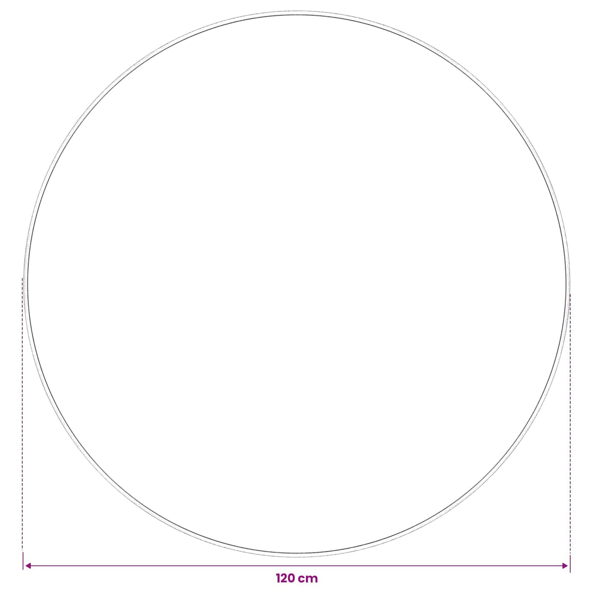 Tappeto Beige Ø 120 cm 100% Poliestere 3 mm Lavabile | homemem39