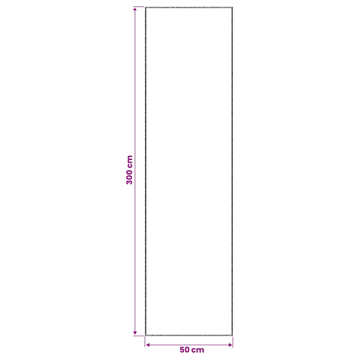 Tappeto Grigio 50 x 300 cm 100% Poliestere 3 mm Lavabile | homemem39