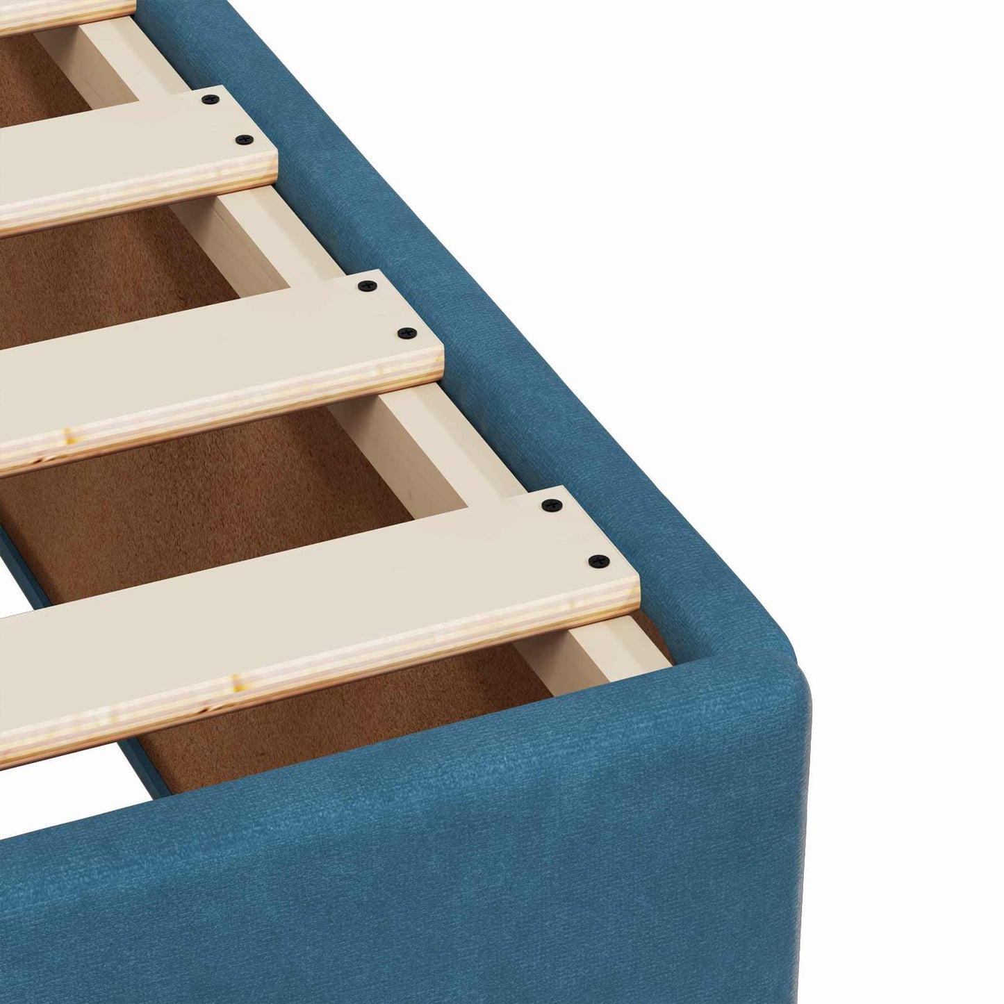 Letto box spring con materasso Blu Scuro 140 x 190 cm Velluto | homemem39