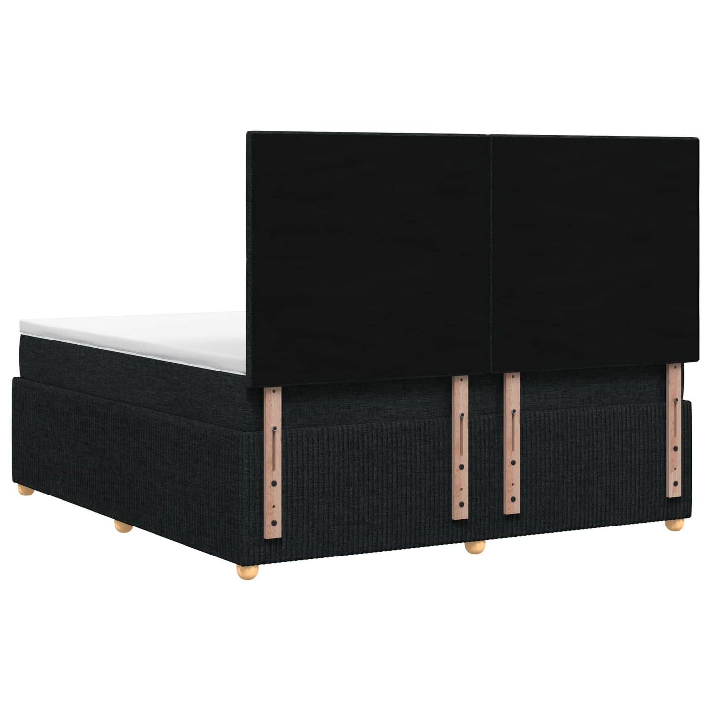 Letto box spring con materasso Nero 140 x 200 cm Tessuto | homemem39
