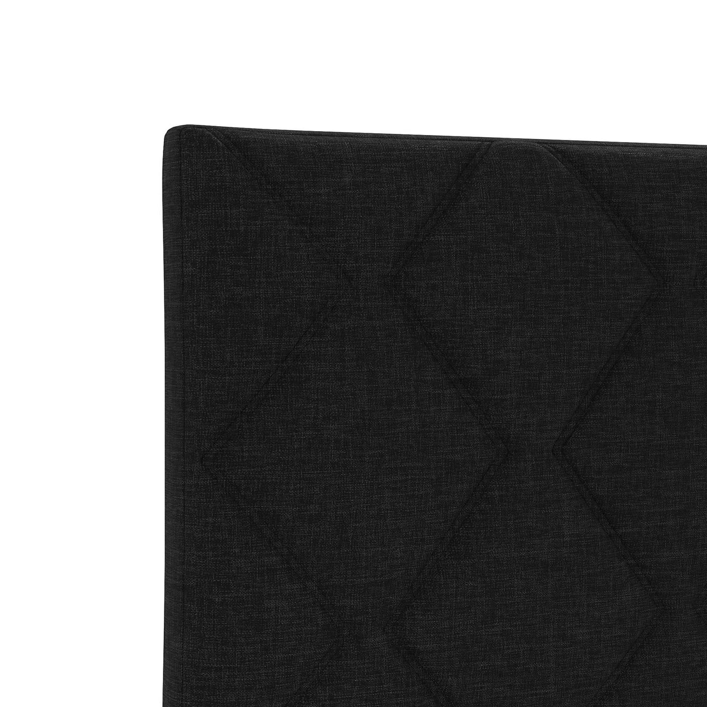 Letto box spring con materasso Nero 140 x 190 cm Tessuto | homemem39