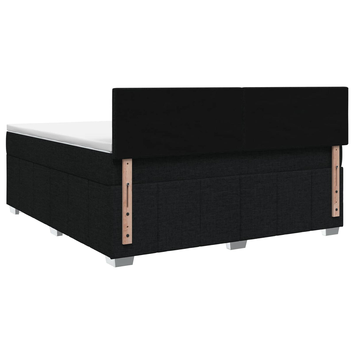Letto Box Spring LED con Materasso Nero 180 x 200 cm Tessuto | homemem39