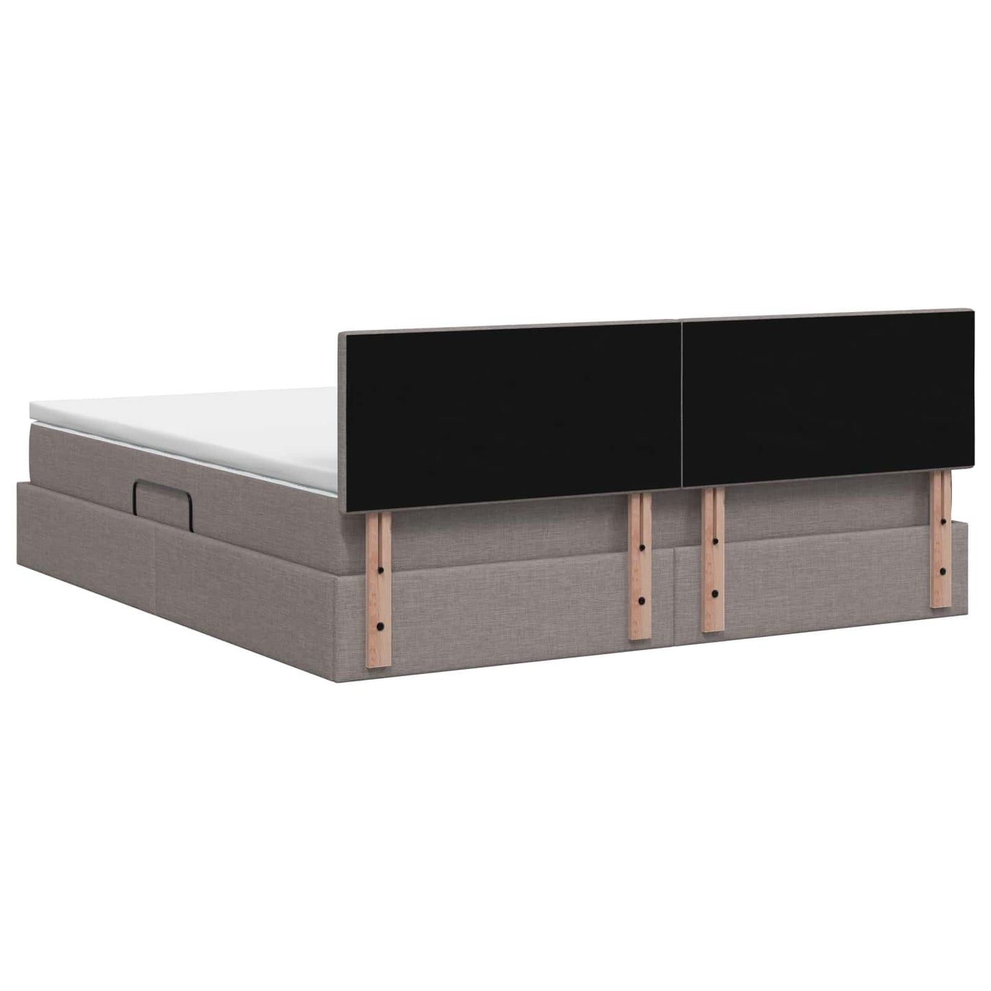 Letto con contenitore LED e materasso Tortora 180 x 200 cm