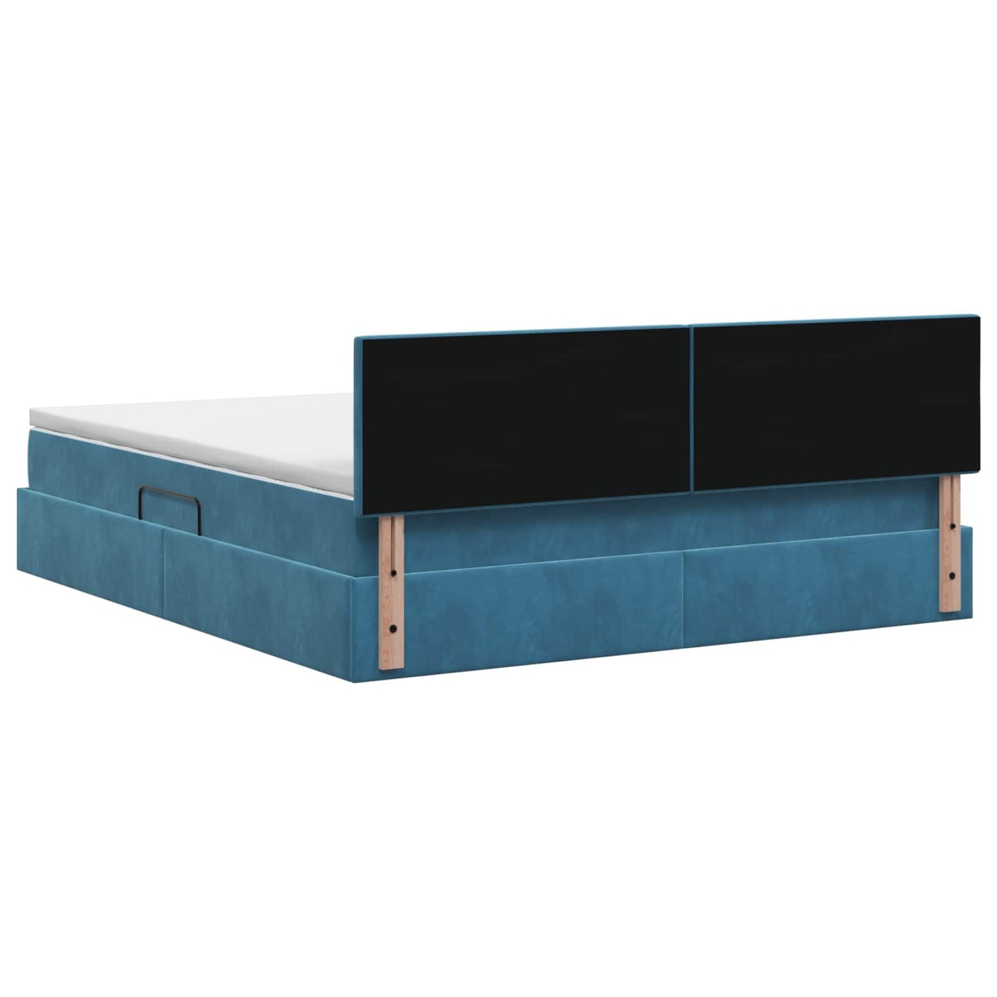 Letto con contenitore LED e materasso Blu Scuro 180 x 200 cm