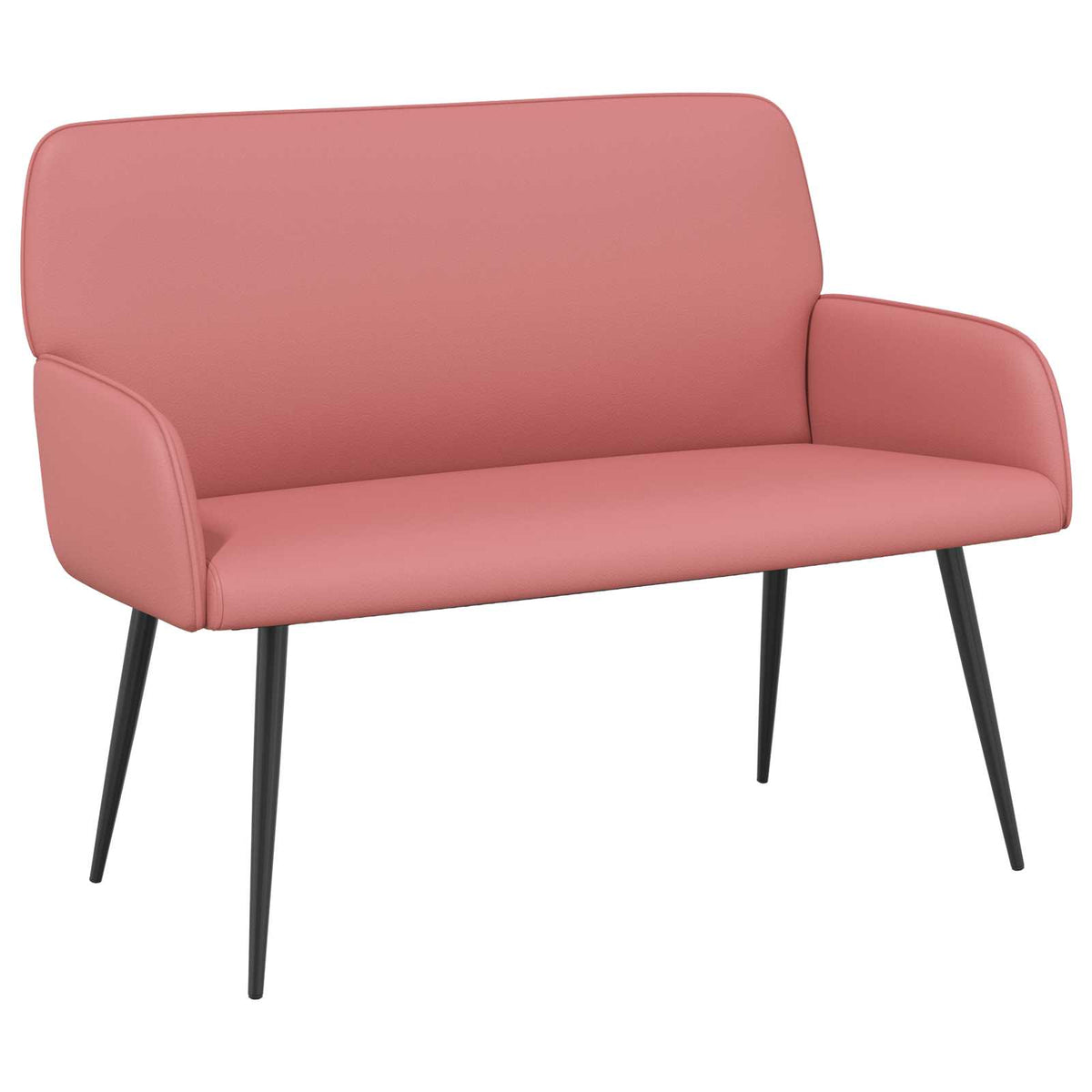 Divano a 2 posti con gambe in metallo 2 posto Rosa Similpelle | homemem39