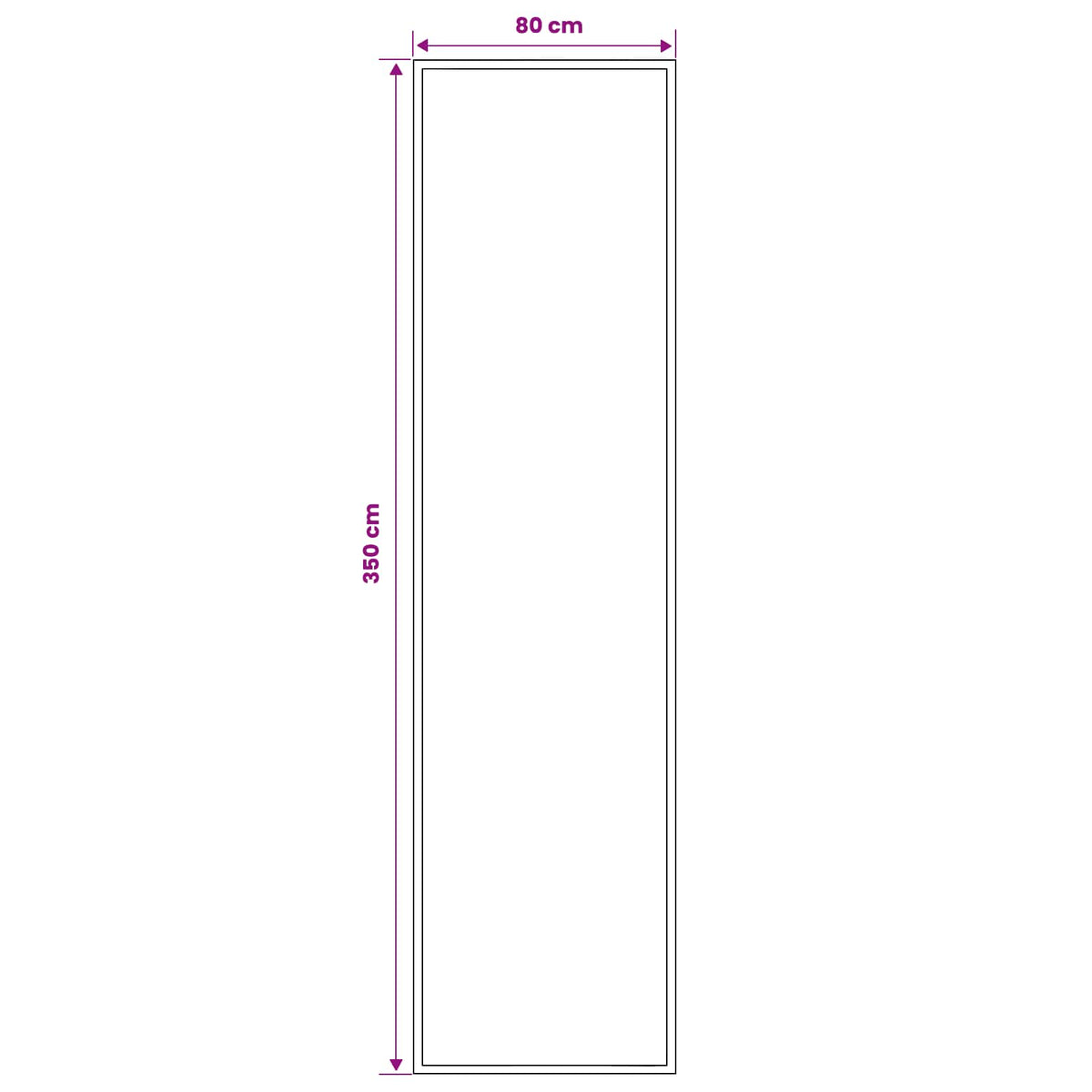 Tappeto Runner FLORNES Tessuto Blu PP 7 mm