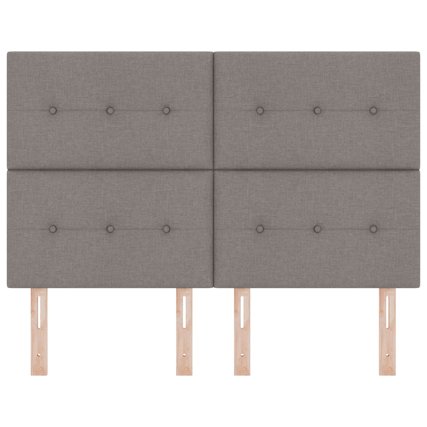 Testiera vidaXL Button Tufted Tortora 140 cm Tessuto