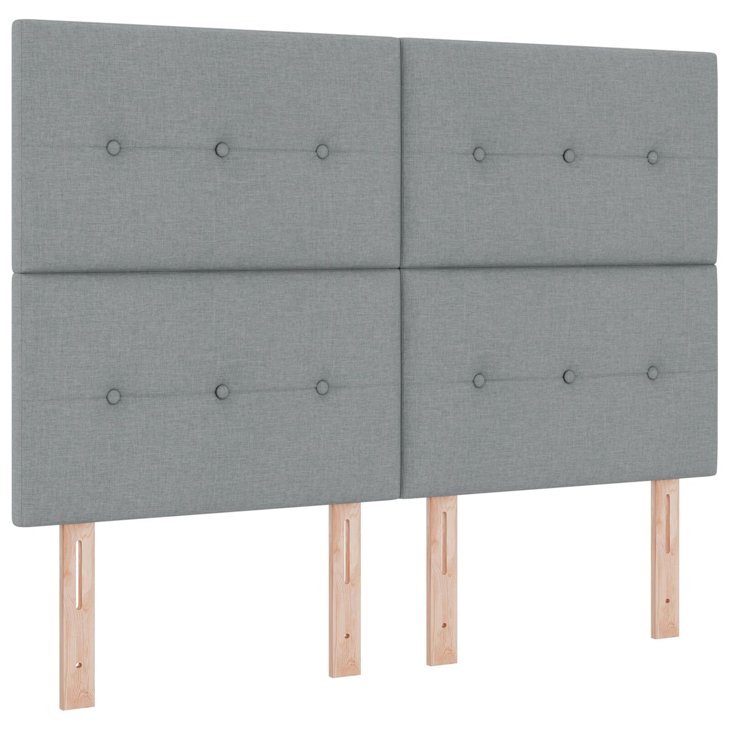 Testiera vidaXL Imbottita Grigia Chiara 140 cm in Tessuto