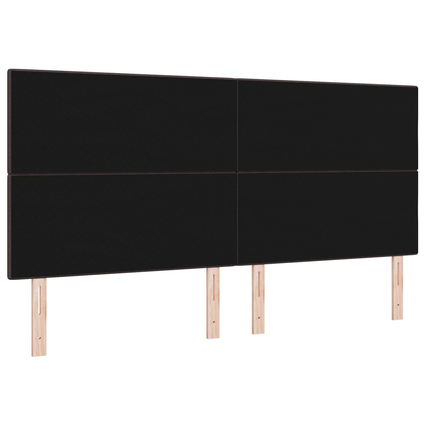 testiera vidaXL con bottoni, color marrone scuro, 200 cm in tessuto