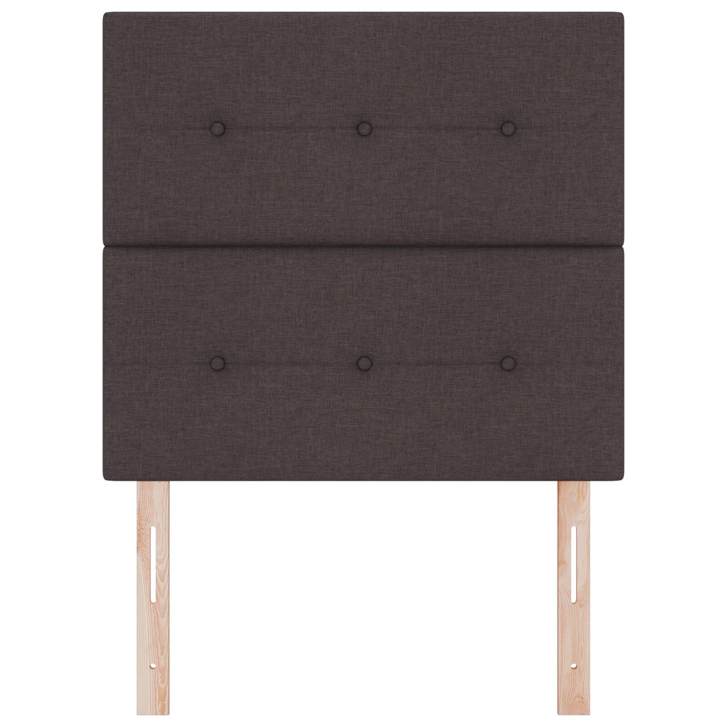 Testiera vidaXL Button Tufted Marrone Scuro 100 cm Tessuto