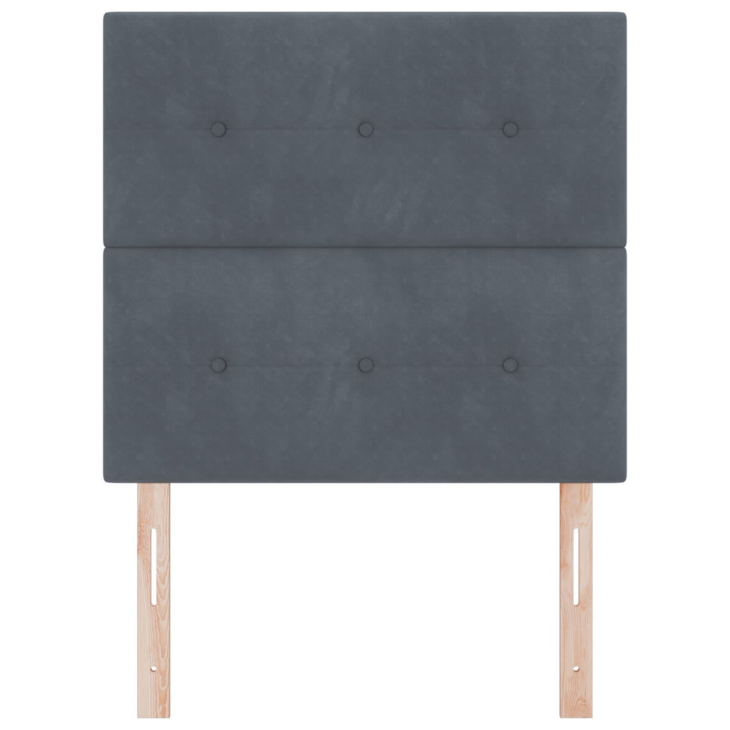 Testiera Button Tufted Grigio Scuro 80 cm in Velluto