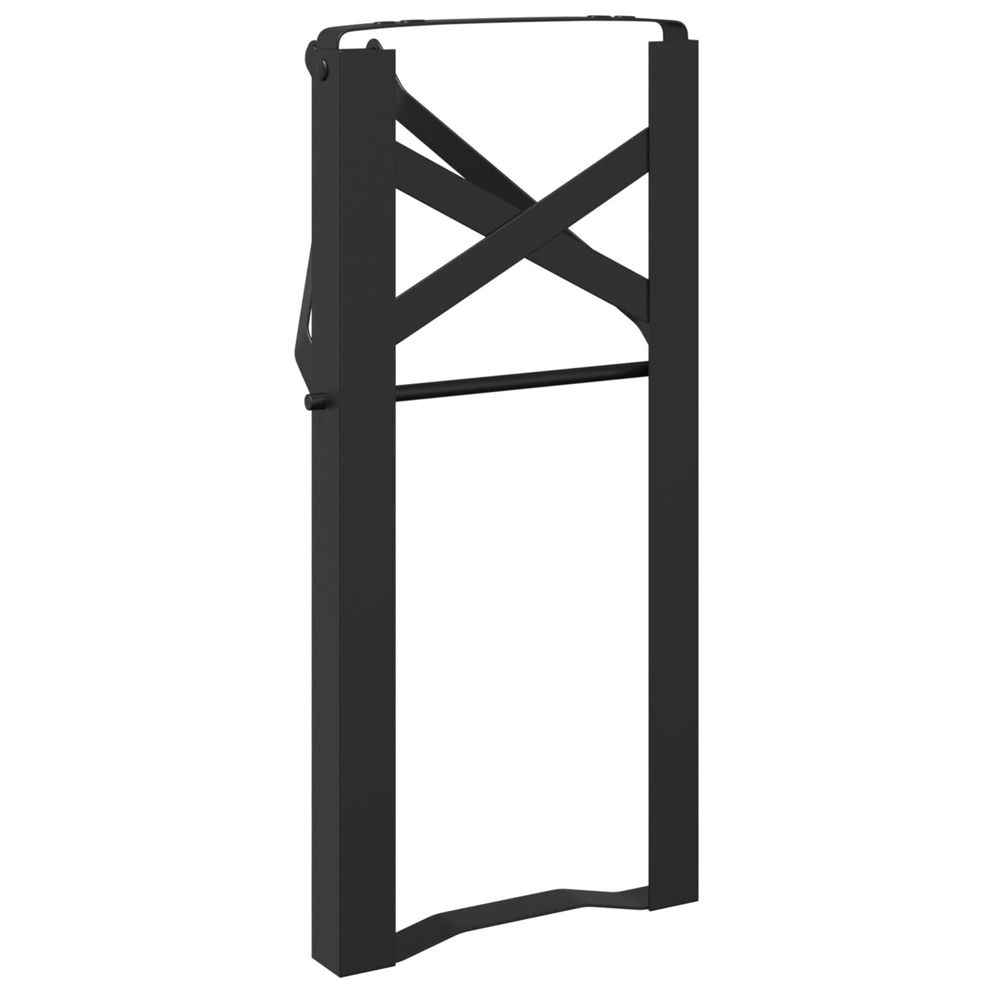 Gambe per panchina da birra 2 pcs Pieghevoli Nero Acciaio zincato