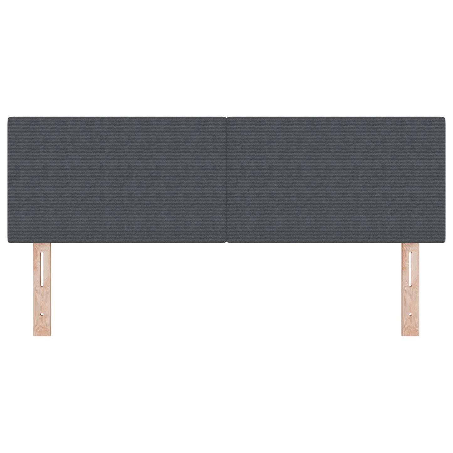 Testiera LED Design Semplice Grigio Scuro 80 cm Tessuto Corduroy di vidaXL