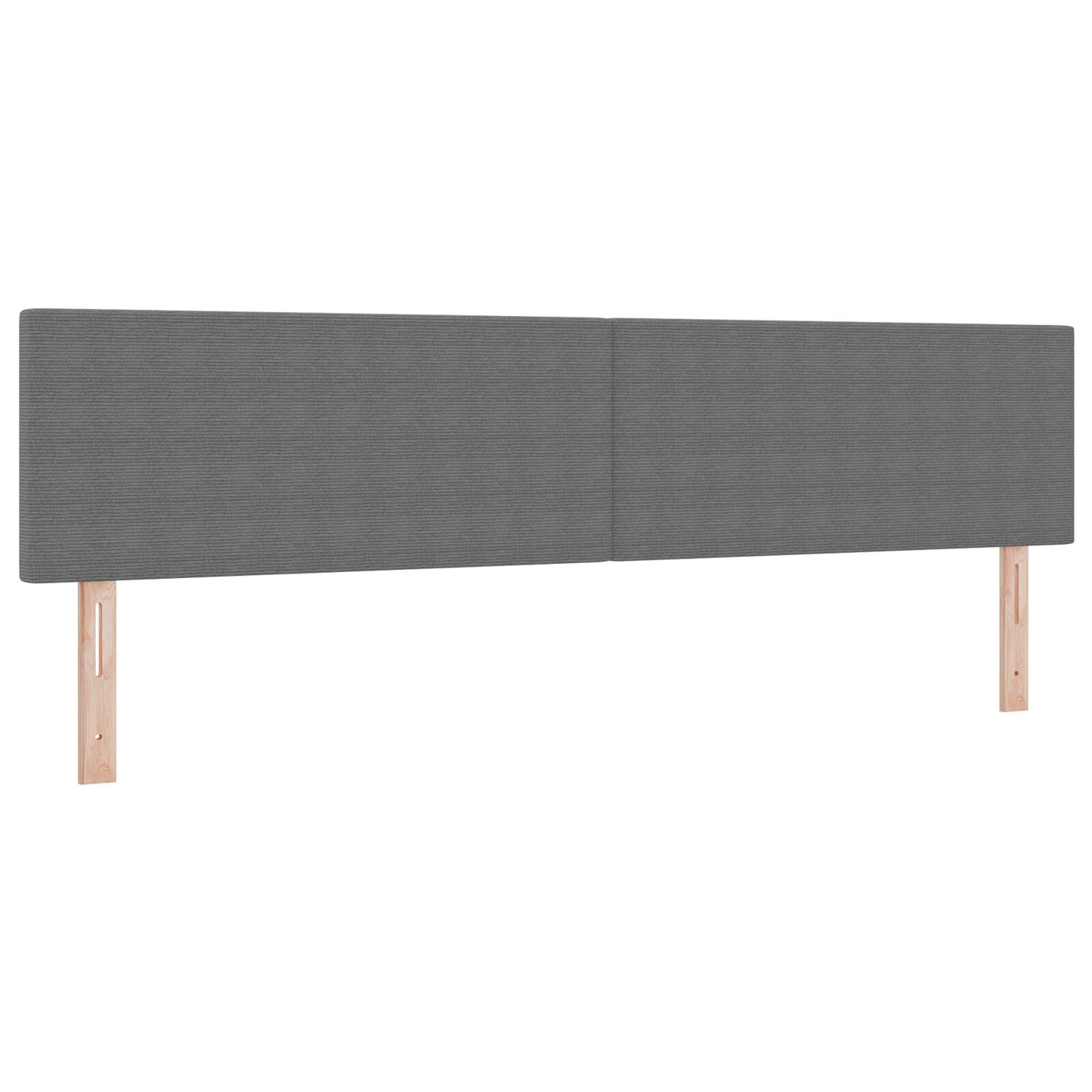 Testata LED Design Semplice Grigio Chiaro 100 cm in Tessuto di Corduroy