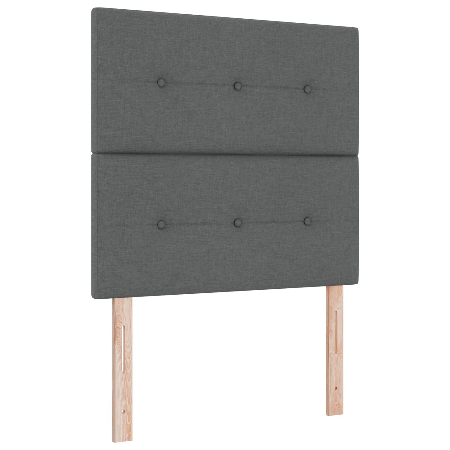 Testiera vidaXL con bottoni imbottita grigia scura 80 cm in tessuto