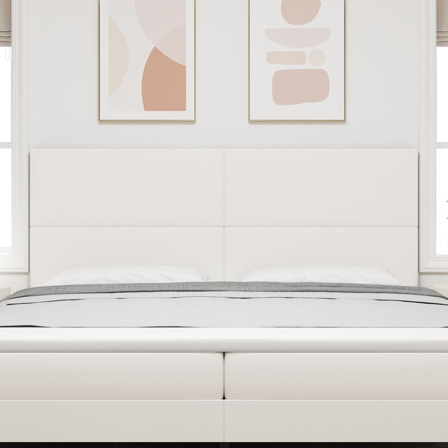 Testiera vidaXL Design Semplice Crema 200 cm in Tessuto Corduroy