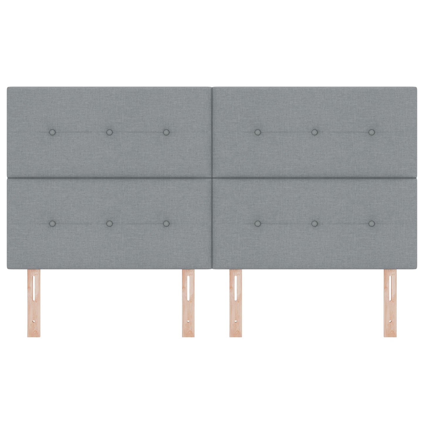 Testiera vidaXL Button Tufted Grigio chiaro 180 cm Tessuto