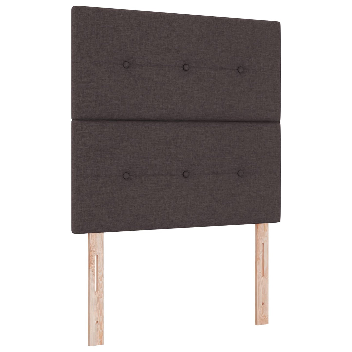 Testiera vidaXL Button Tufted Marrone Scuro 100 cm Tessuto