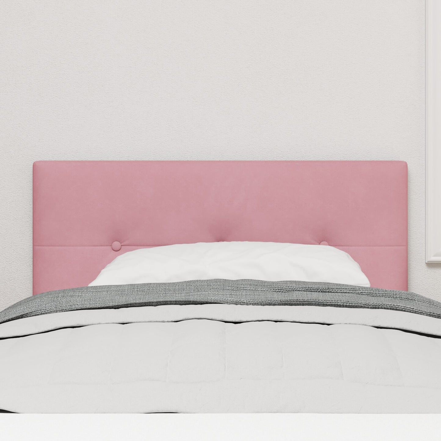Testiera LED vidaXL Button Tufted Rosa 100 cm Velluto