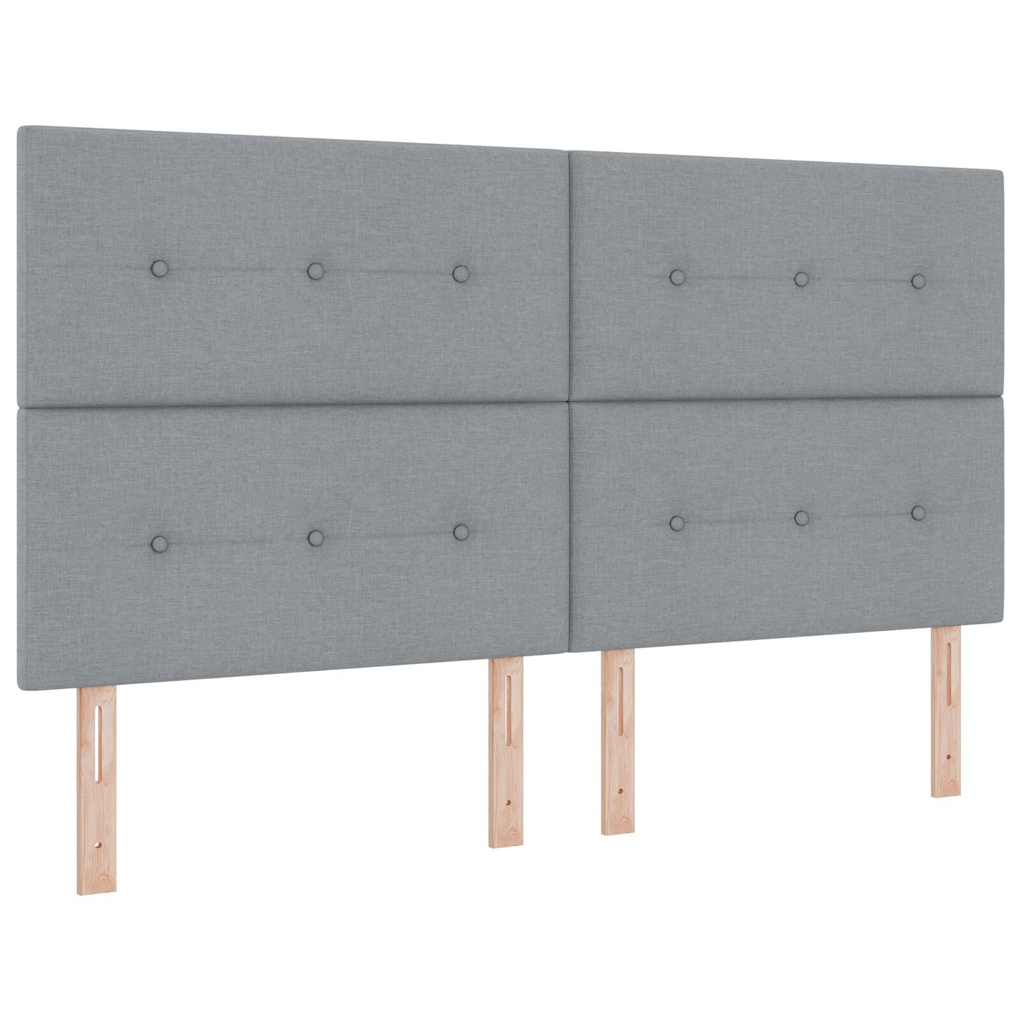 Testiera vidaXL Button Tufted Grigio chiaro 180 cm Tessuto
