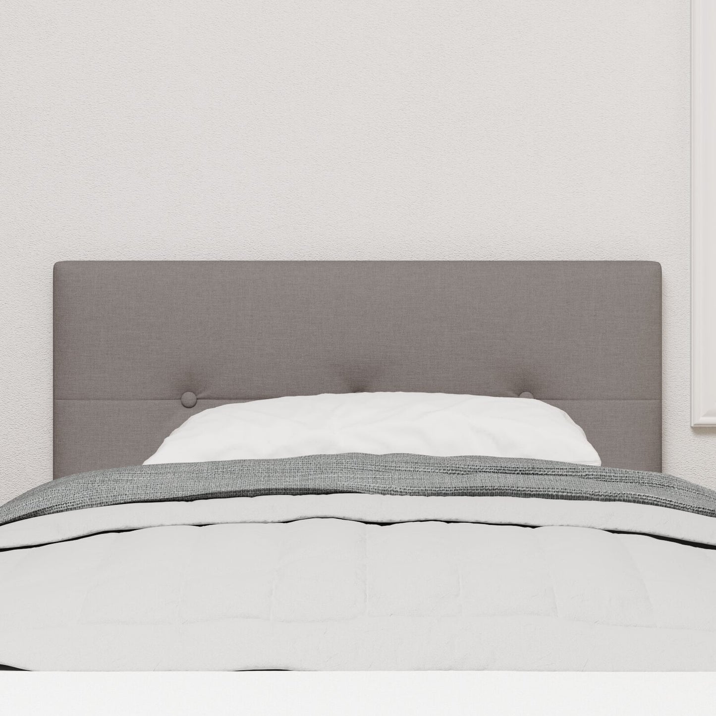 Testiera LED vidaXL con bottoni in tessuto taupe 90 cm
