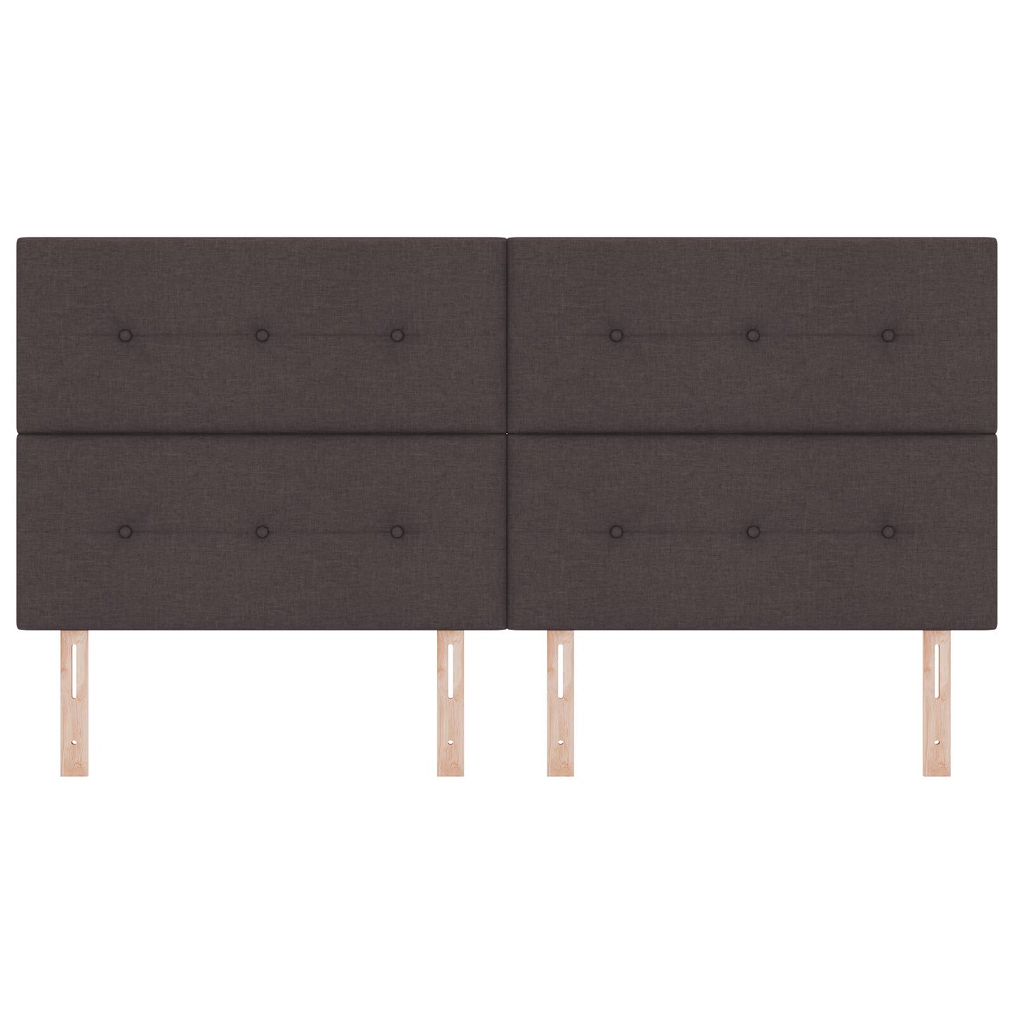 testiera vidaXL con bottoni, color marrone scuro, 200 cm in tessuto