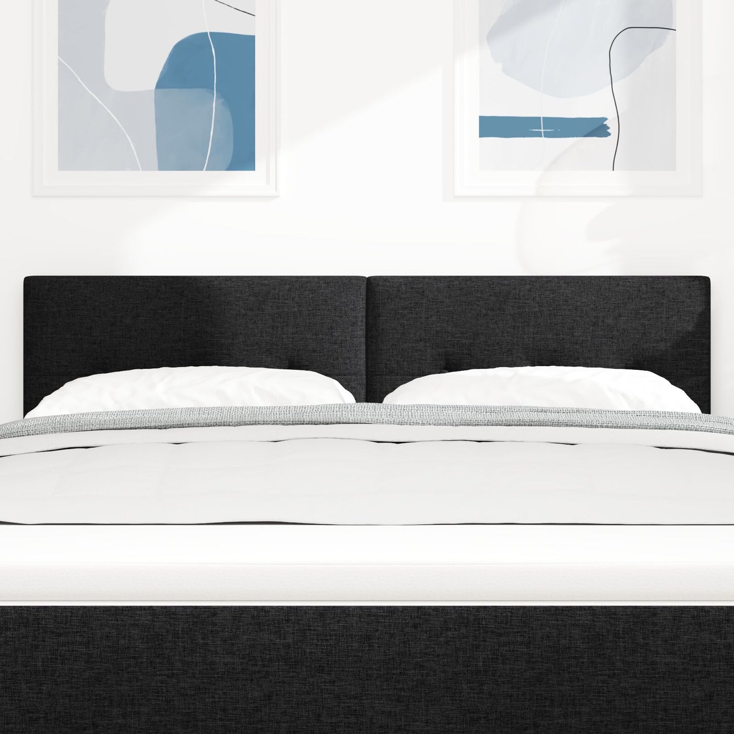 Testiera LED vidaXL con bottoni trapuntata nera 72 cm in tessuto