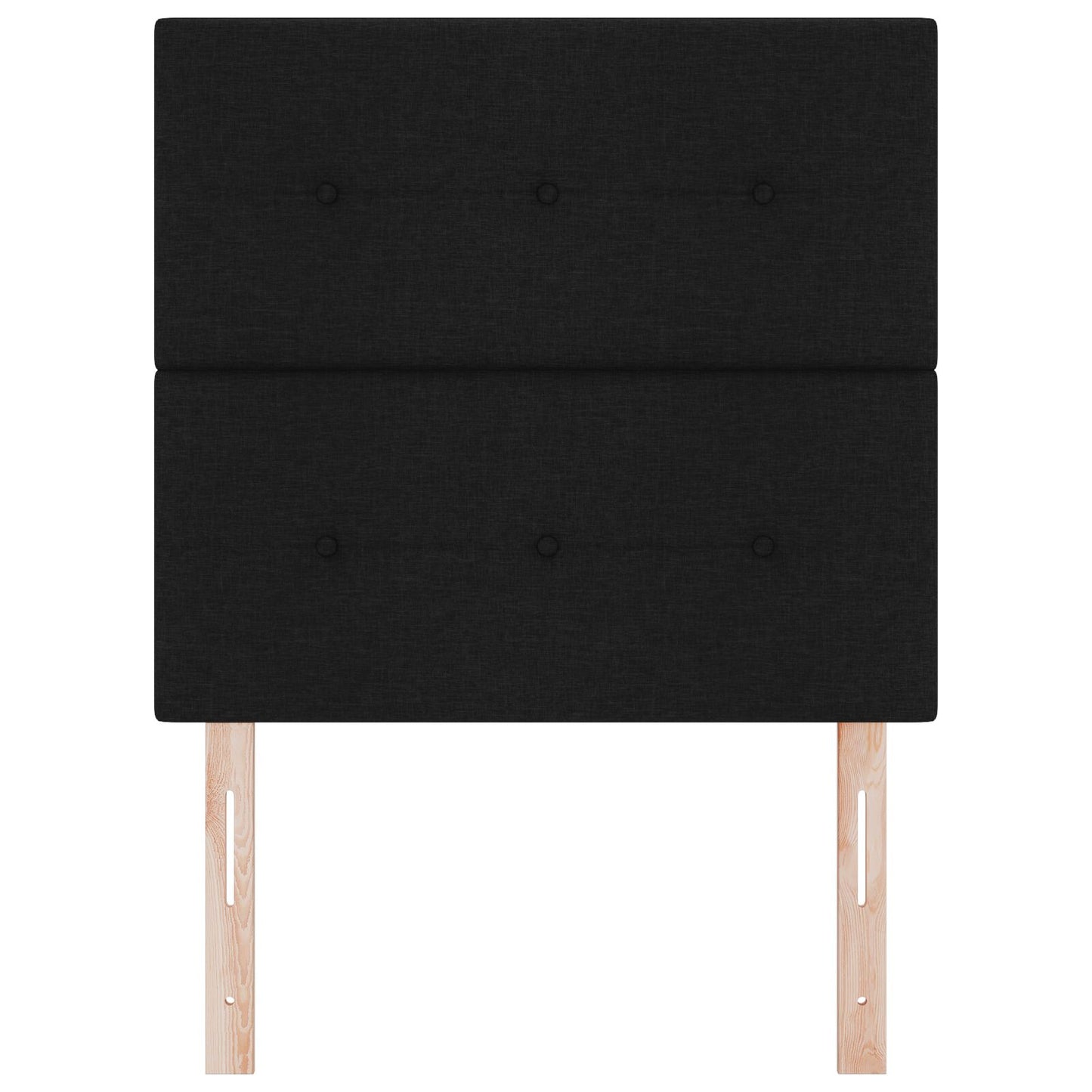 testiera vidaXL con bottoni trapuntati nera 90 cm in tessuto