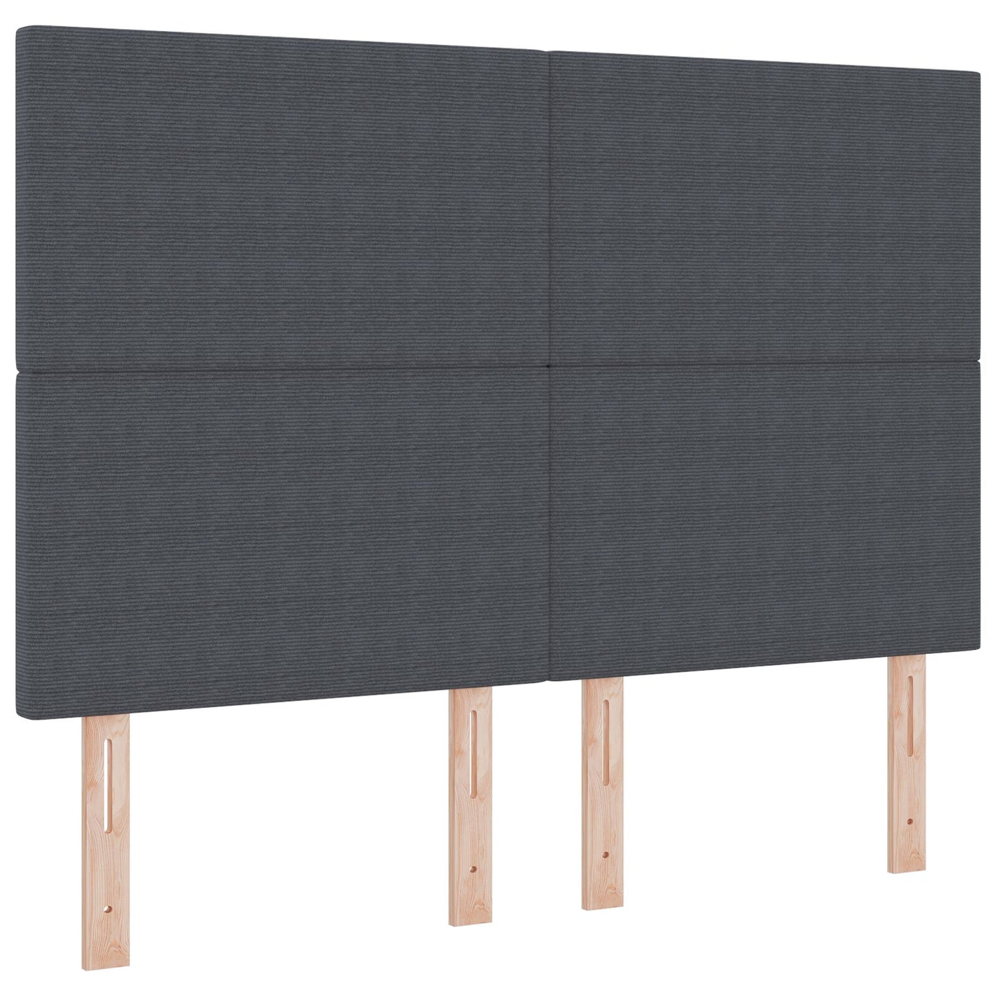 Testiera vidaXL Design Semplice Grigio Scuro 160 cm in Tessuto Corduroy