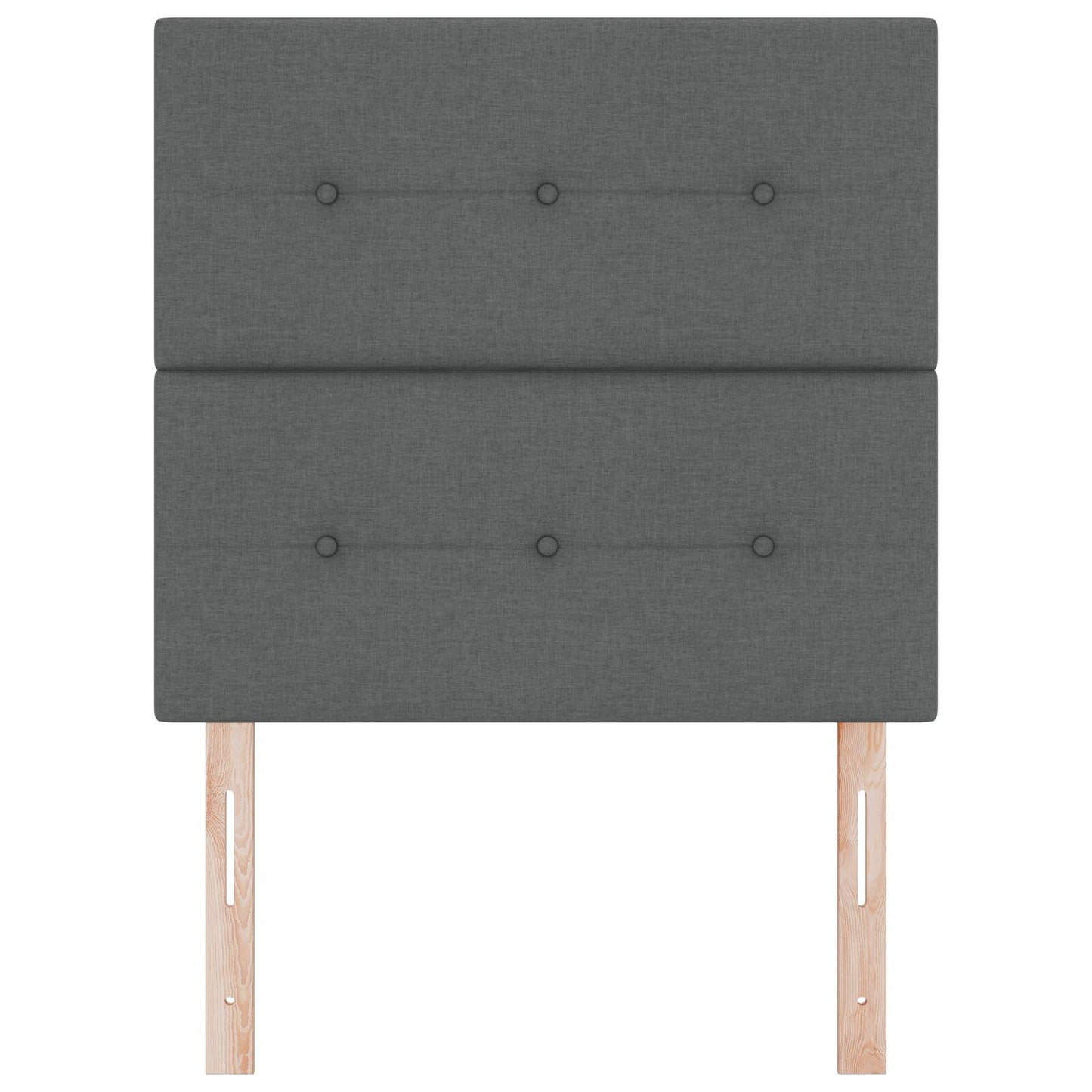 Testiera vidaXL con bottoni imbottita grigia scura 80 cm in tessuto